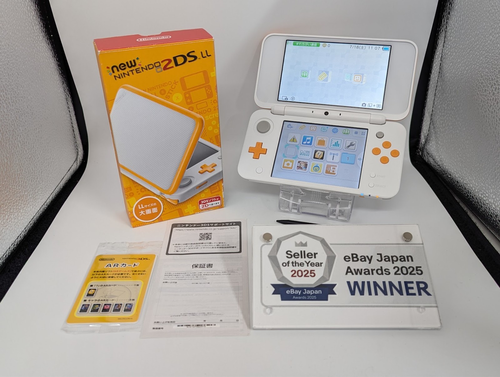 Nintendo New 2DS LL XL console Orange x White Japan fx