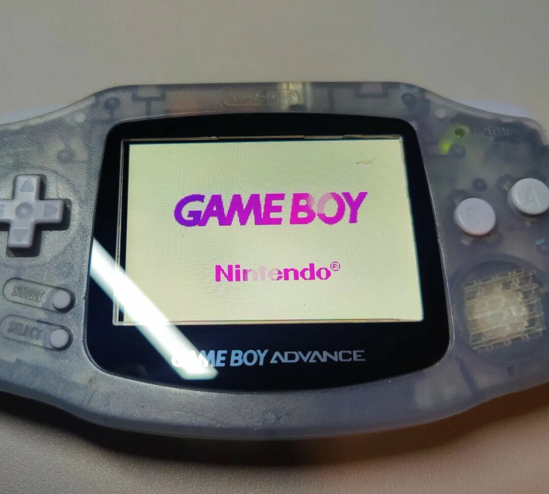 IPS screen hand (Gameboy Advance Nintendo) Translucent￼ purple edition – WORKING