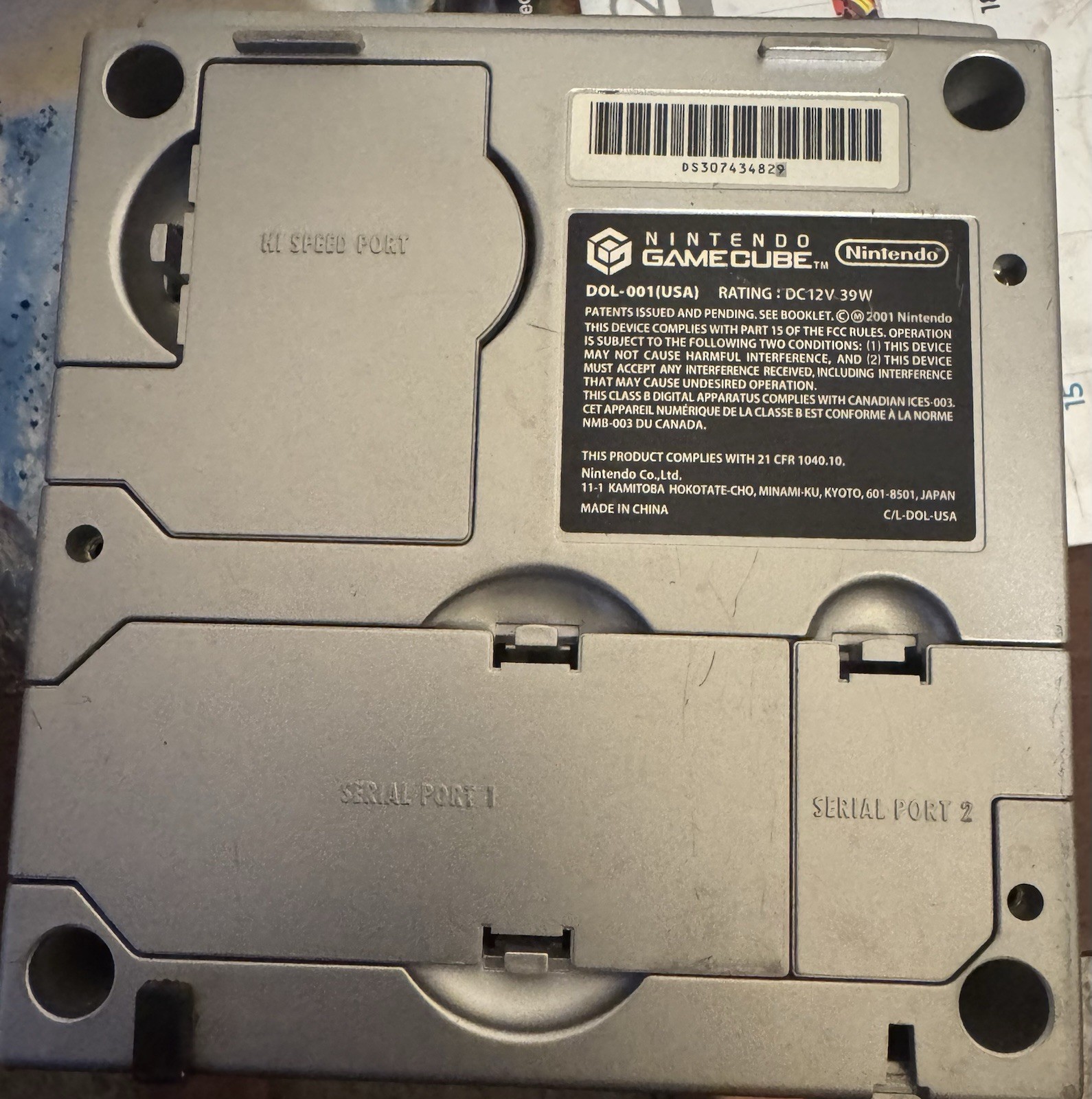 Nintendo GameCube Silver Home Console Composite RCA NTSC-U/C MPN DOL-001(USA)