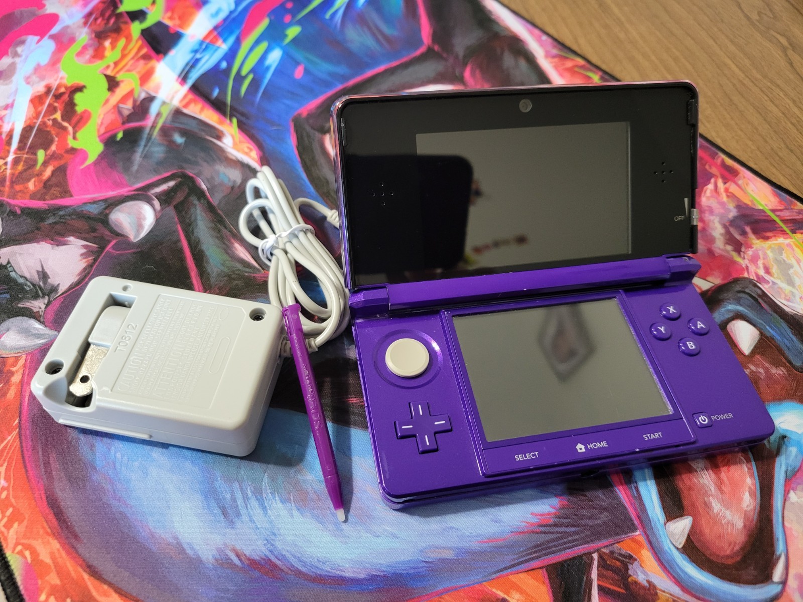 Nintendo 3DS Midnight Purple System CTR-001 Tested and Working