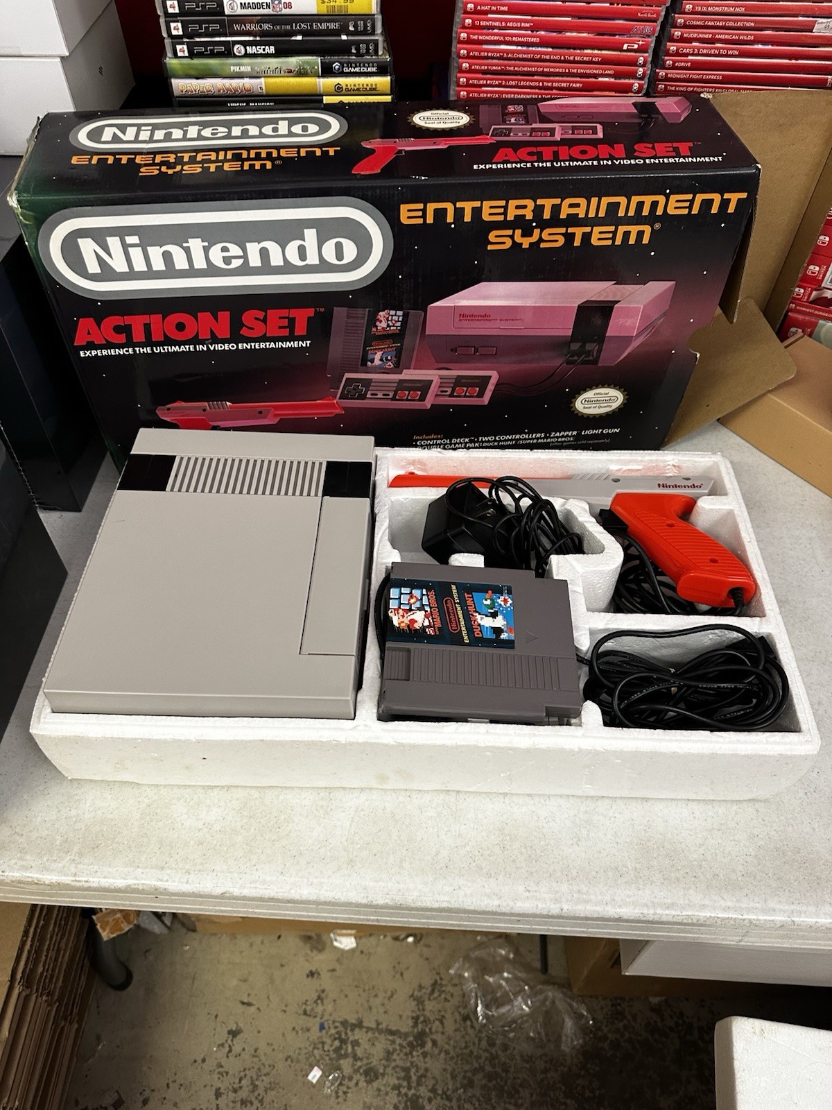 Nintendo NES Action Set Console – Complete In Box – Tested – Authentic – Clean!