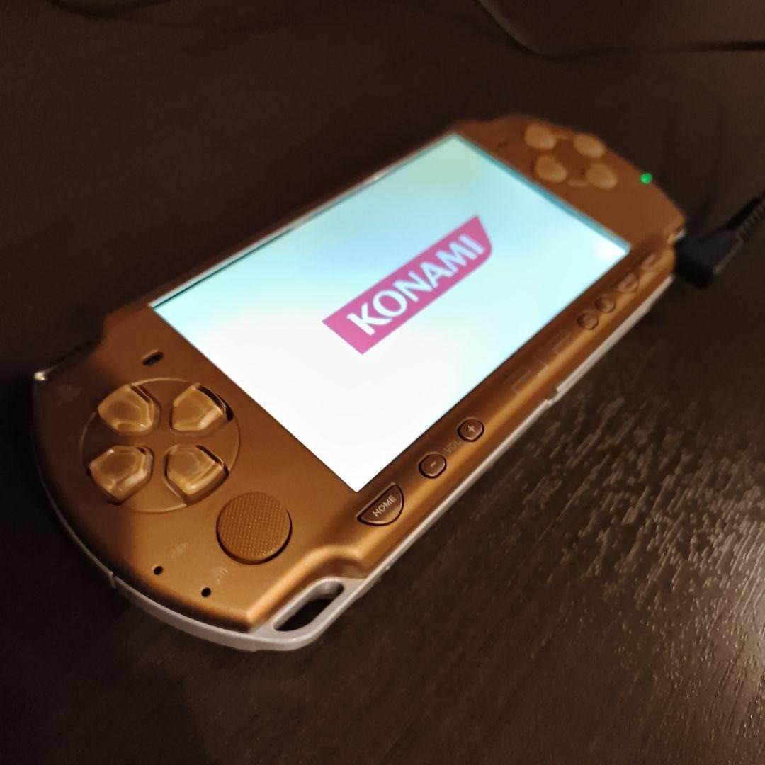 Sony PSP2000 Console Matte Bronze w/AC adapter Memory Stick USED Japan Free Ship