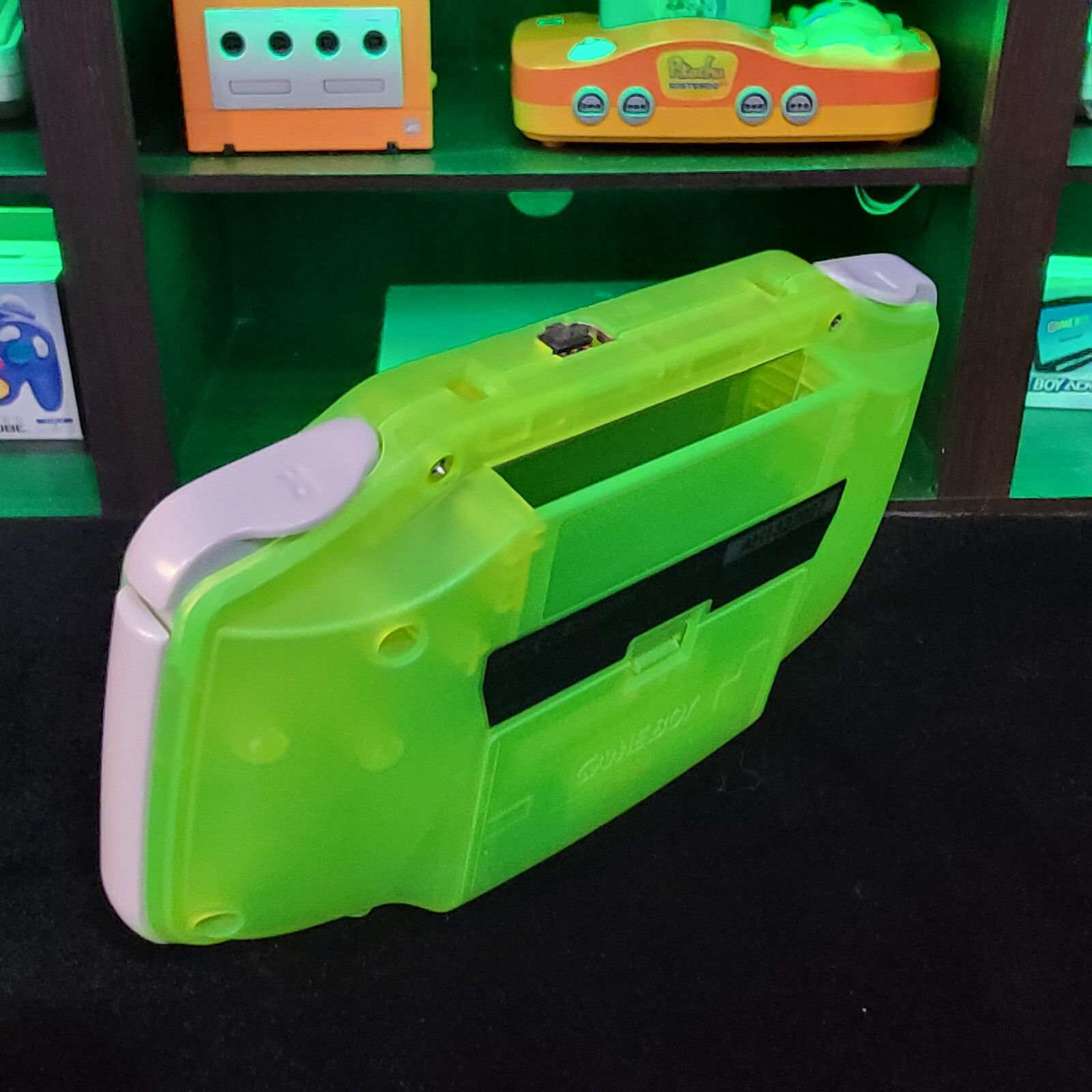 Lime Green Game Boy Advance GBA Console with iPS V5 Backlit LCD MOD Console