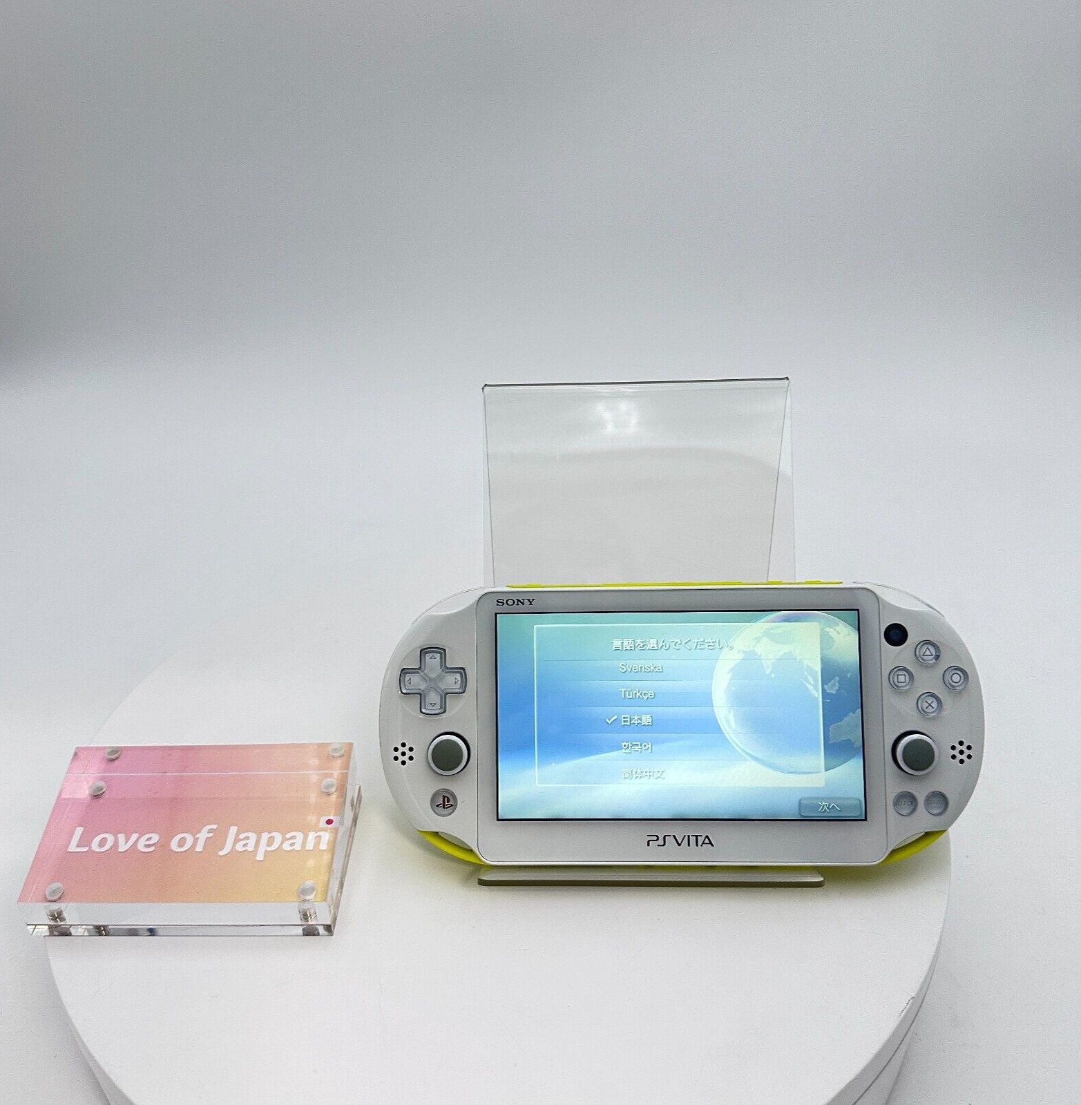 PlayStation PS Vita Wi-Fi Lime Green White PSV Slim Console Good Condition