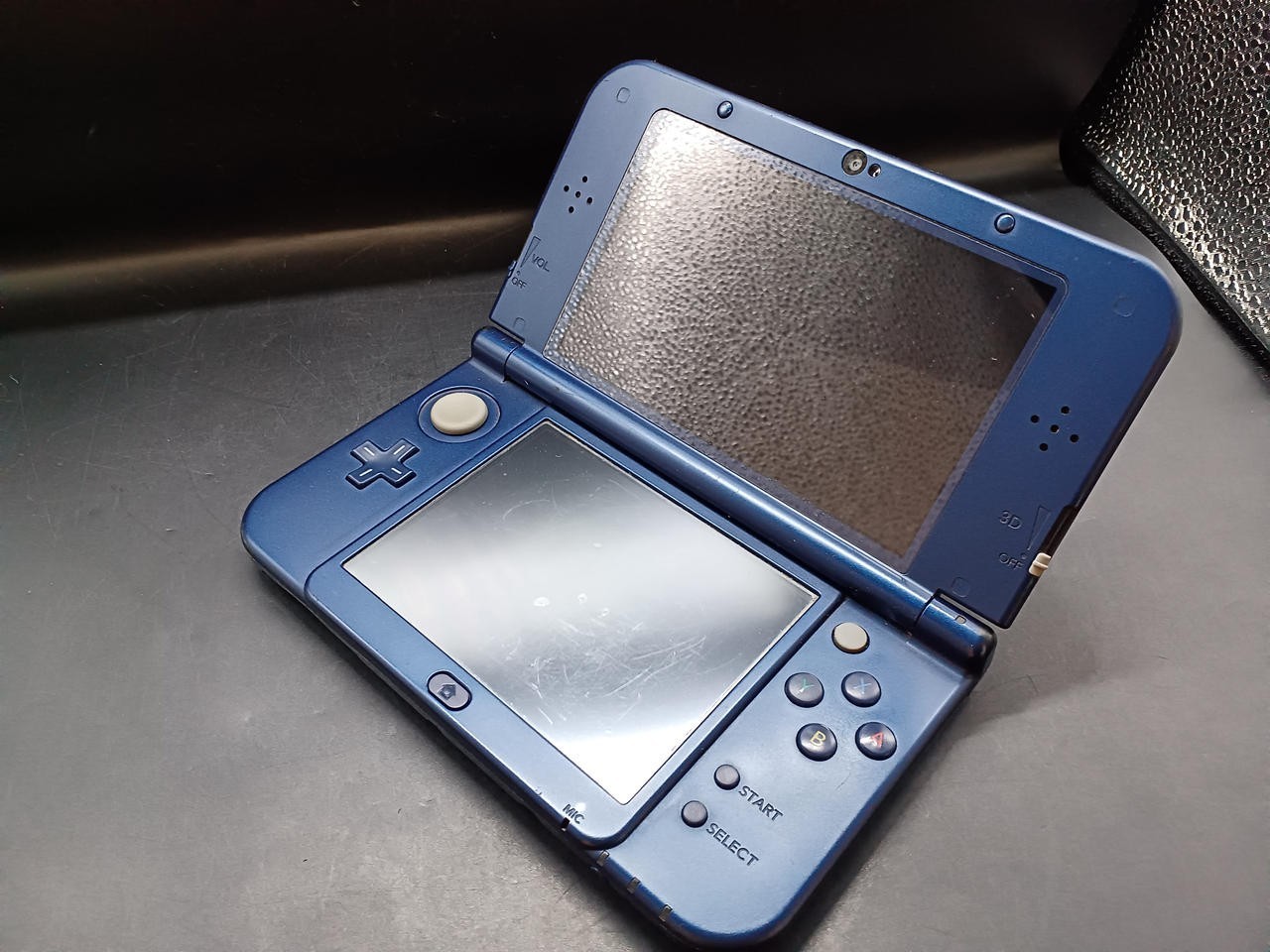 Nintendo 3DS XL LL Metallic Blue Console Charger Tested Japan Ver NTSC-J