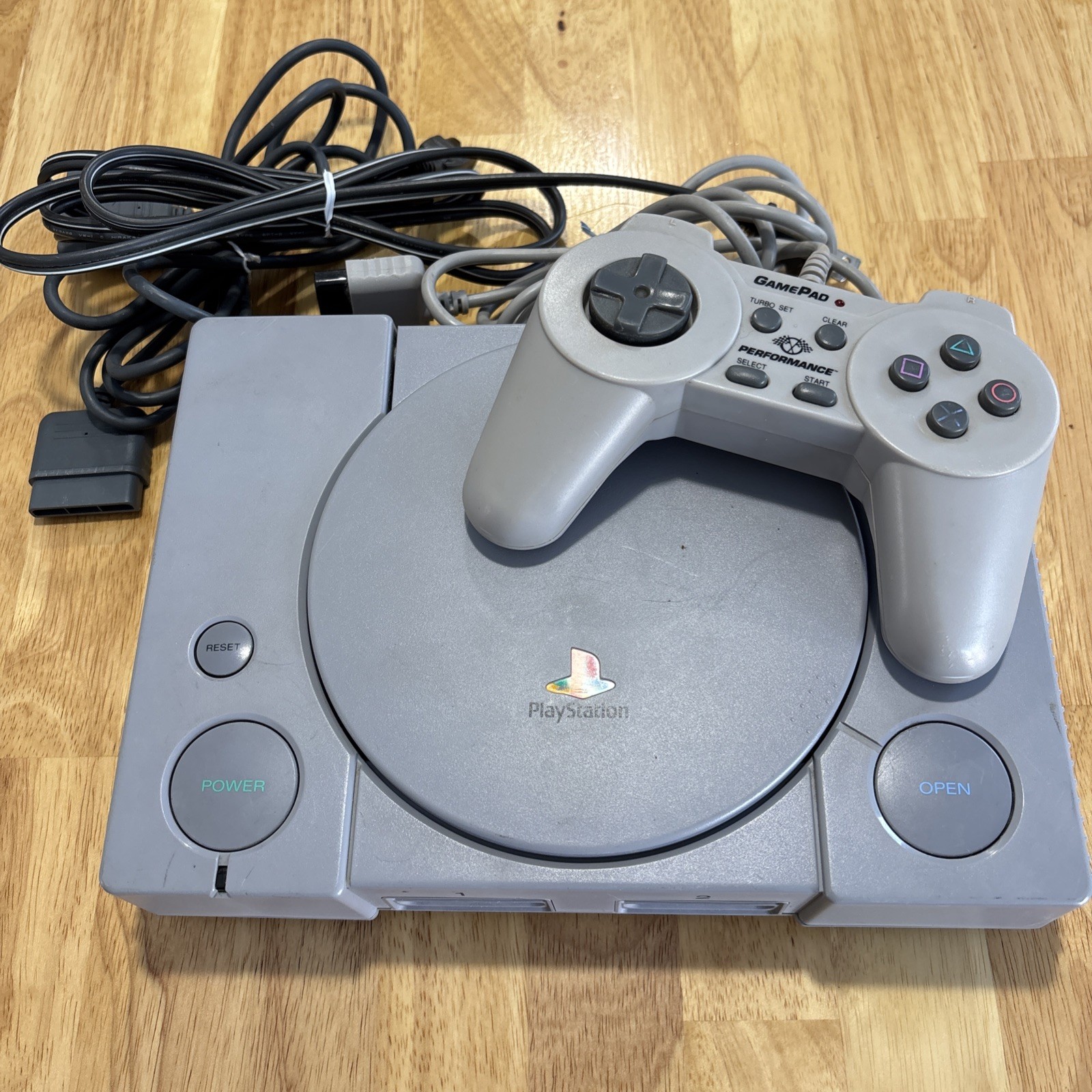 Playstation Console SCPH-5501 w/ Game Pad Controller And Cables