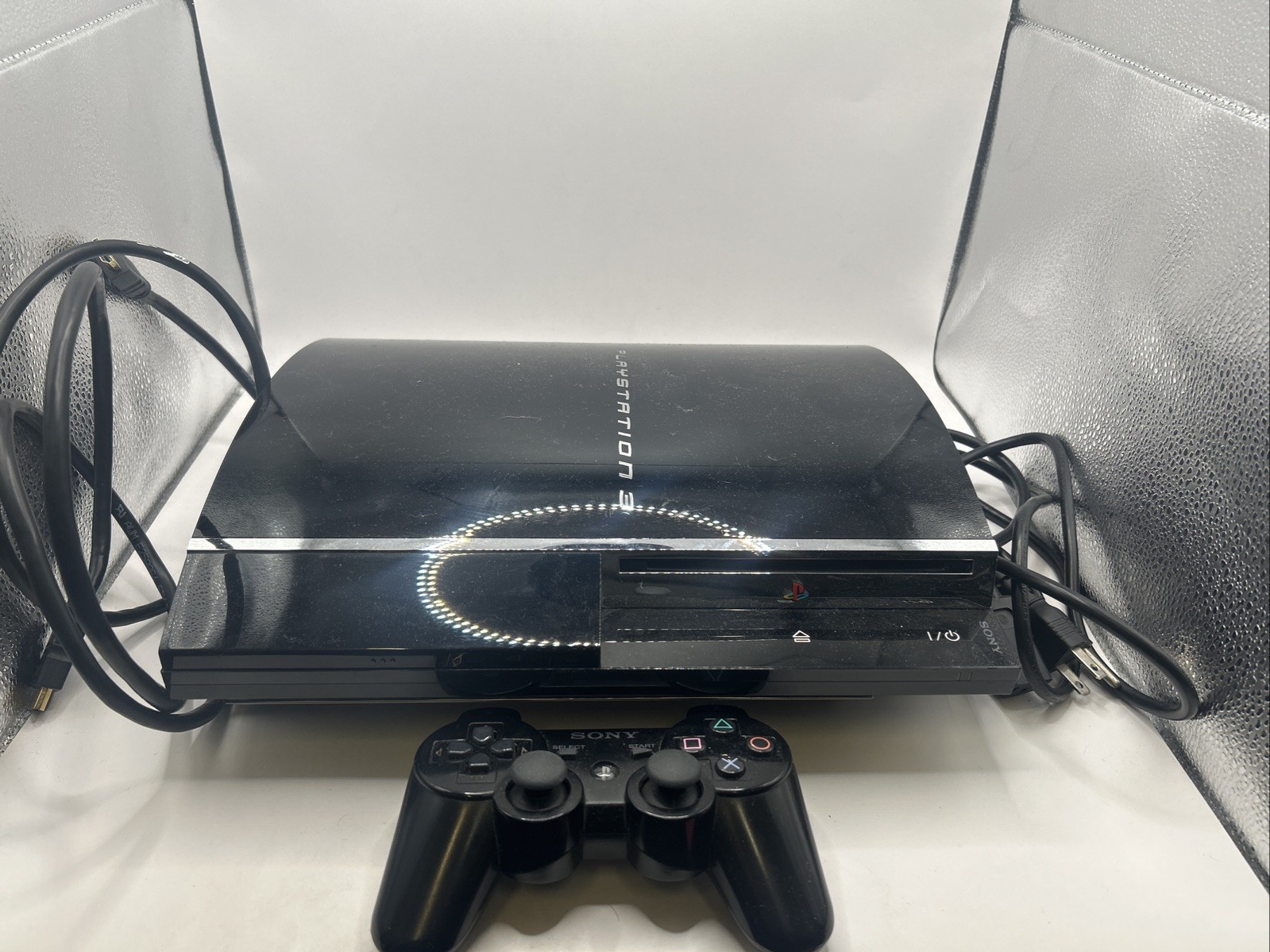Sony PlayStation 3 PS3 Slim Console CECH-2001A W/ OEM Controller & Cords Tested