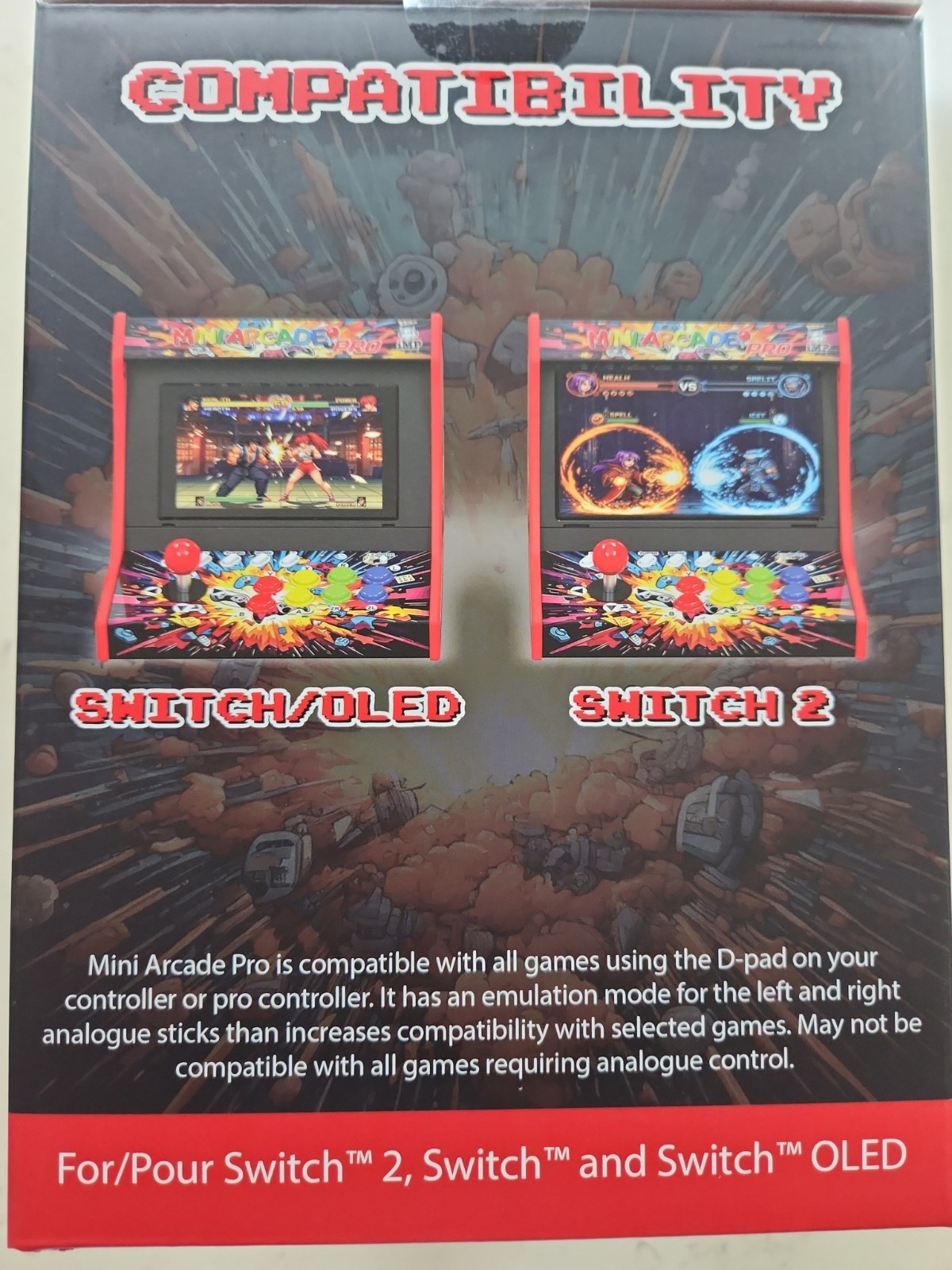 Mini Arcade Pro Retro Game Cabinet Compatible Switch Switch 2 OLED (52926)