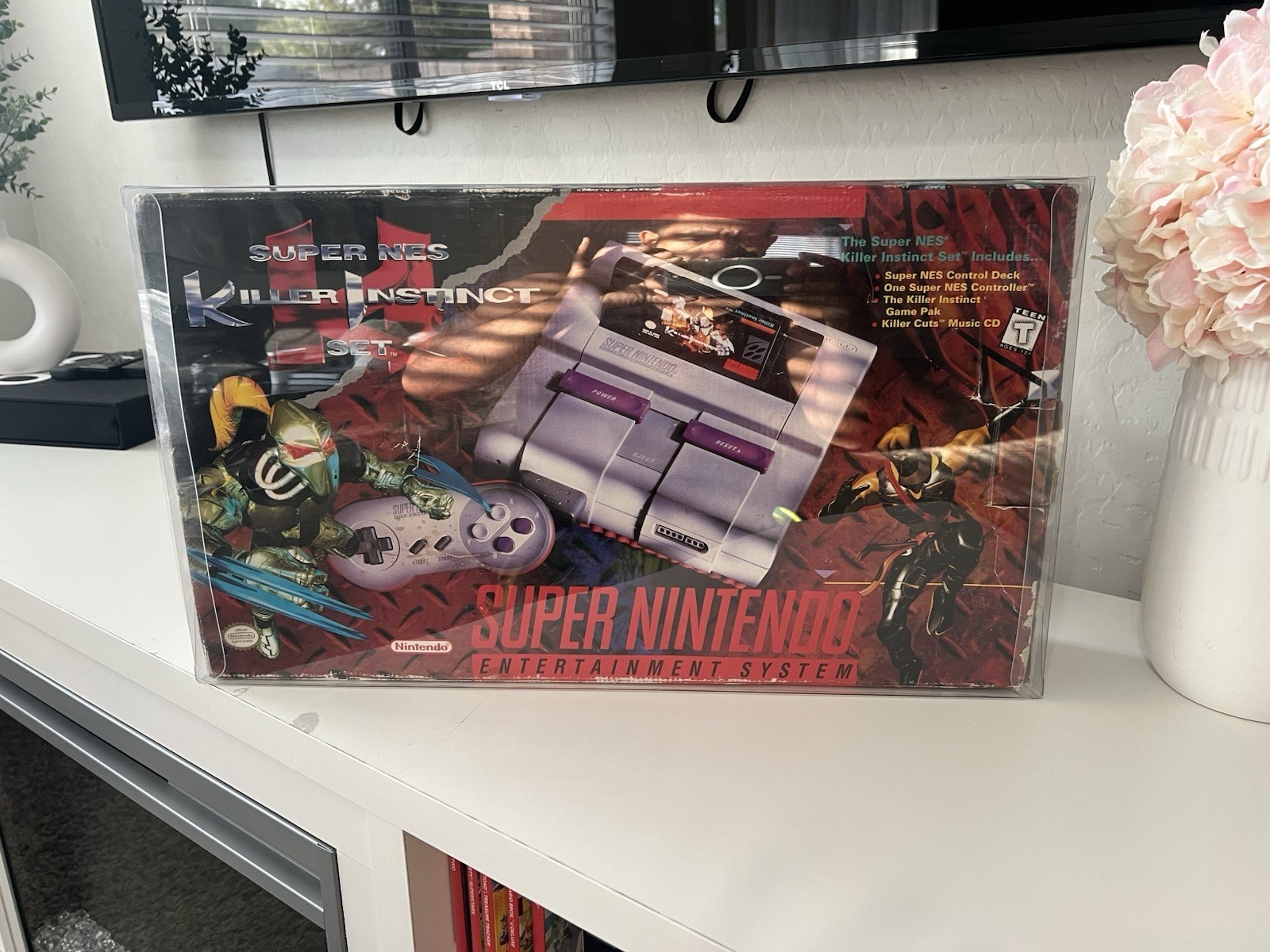 Nintendo SNES Killer Instinct Set Console Bundle w/ Box, Controller, Cables RCA