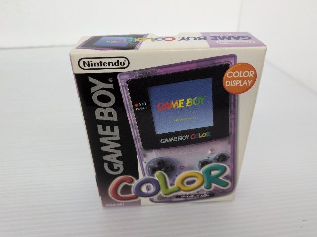 AS IS-Game Boy Color Console (CGB-001 / Clear Purple) 9000025729369