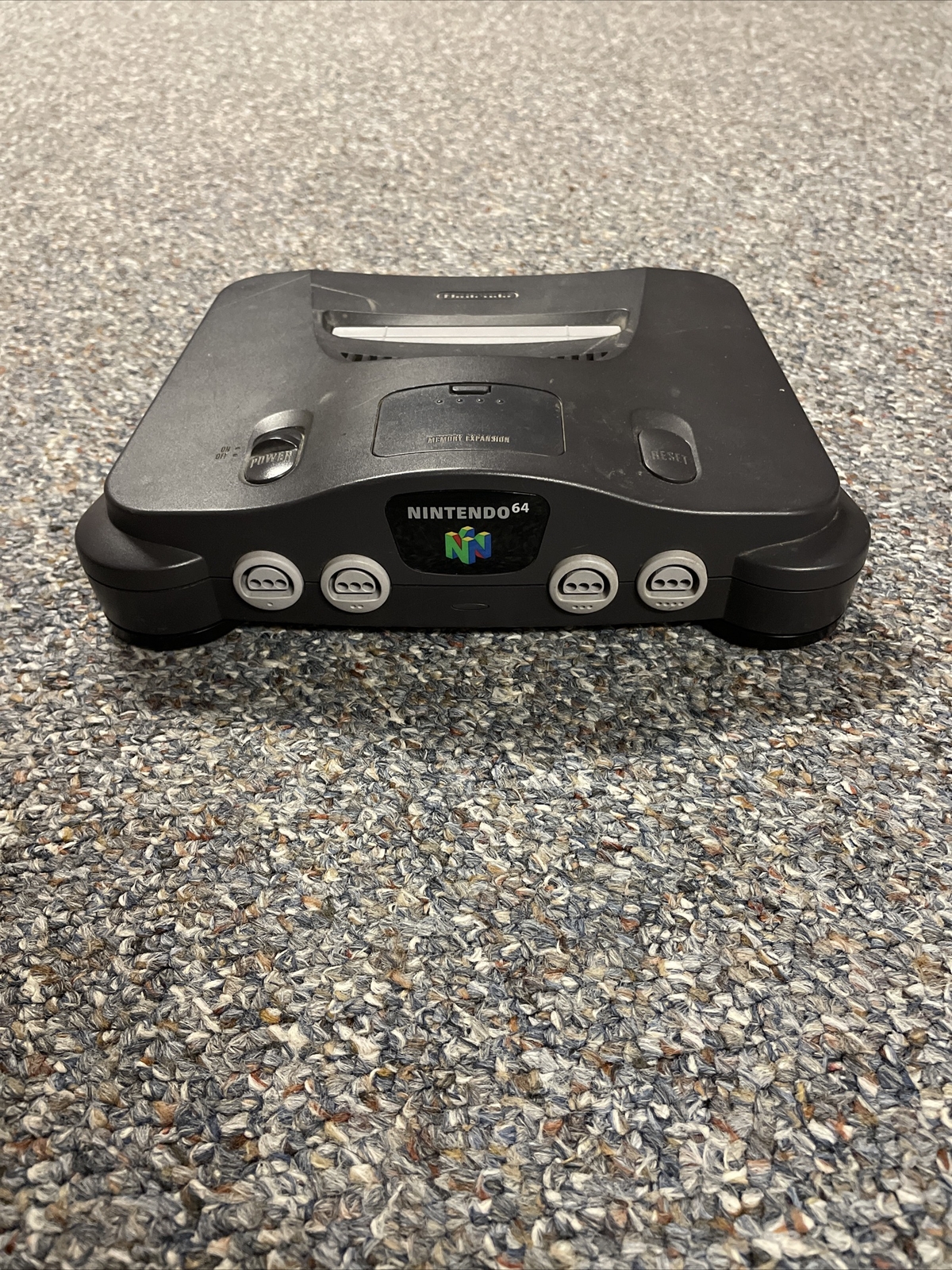 Nintendo 64 System 8 MB Home Console – Charcoal Gray With 2 Controllers