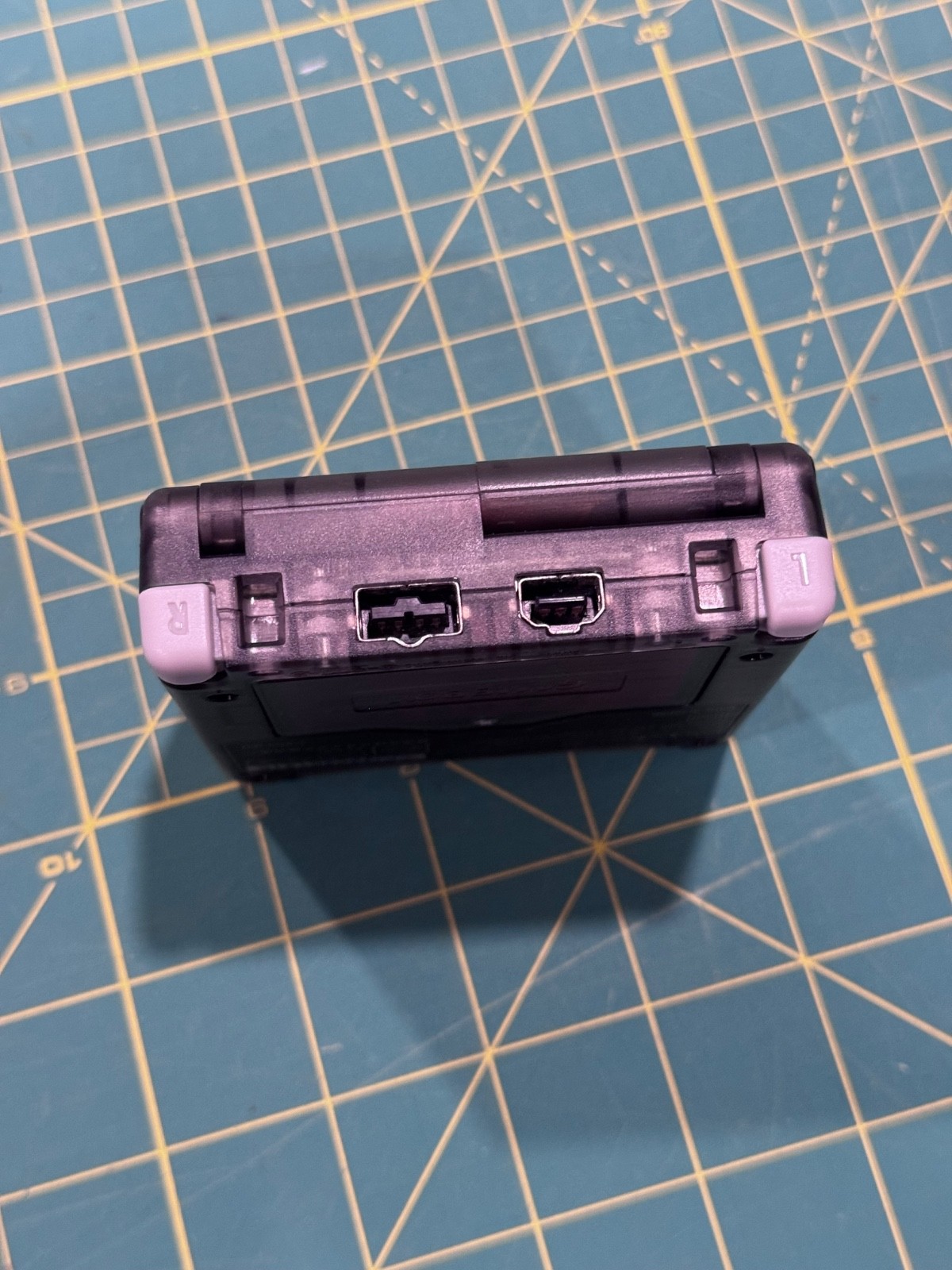 GBA SP Console with Transparent Frosted Black shell