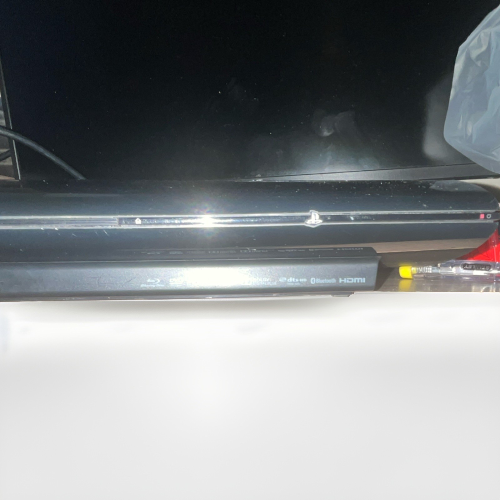 PlayStation 3 Super Slim Black Console. DISC LASER ERROR/NEEDS TO BE REPLACED