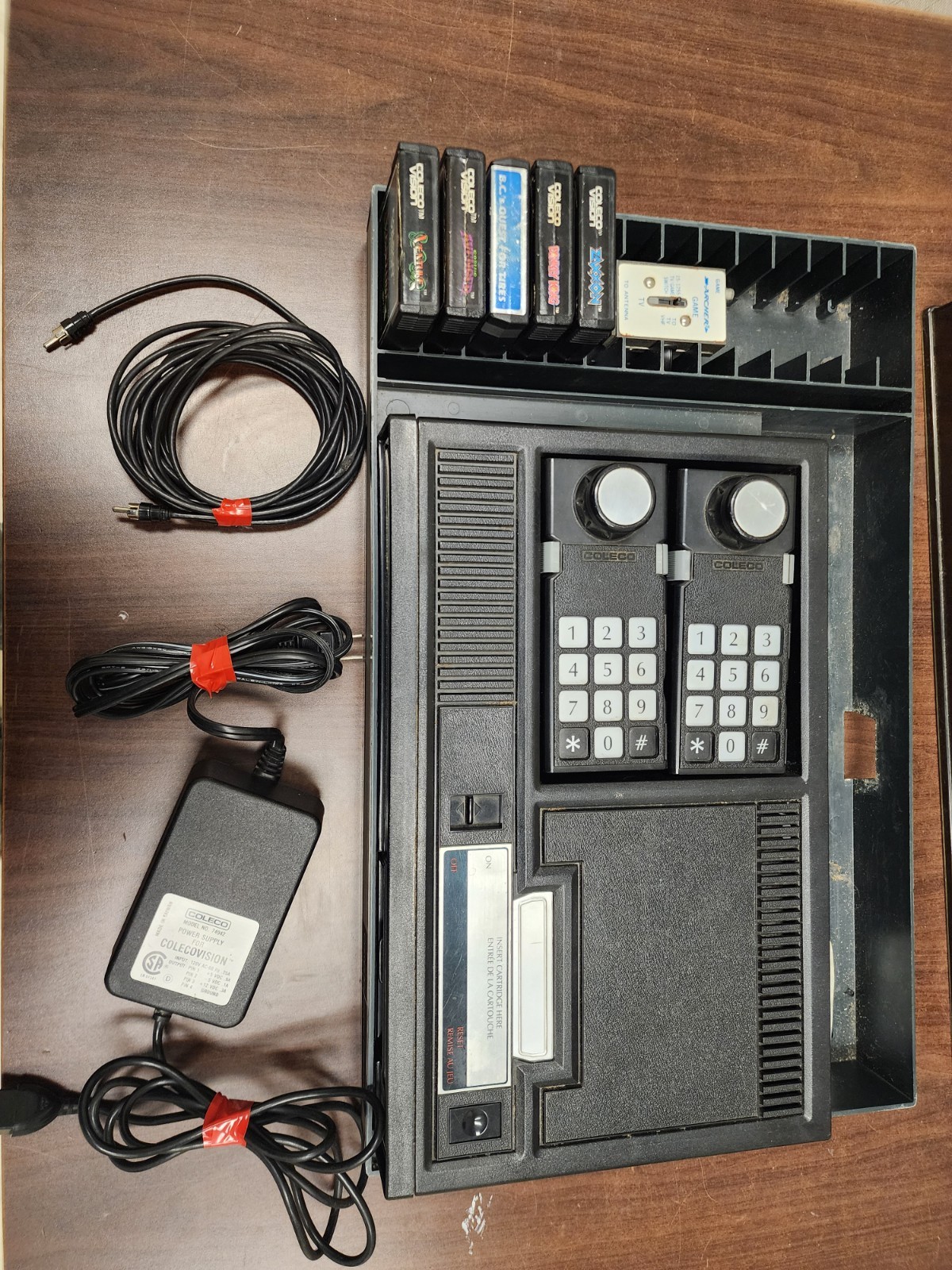 Coleco ColecoVision Console with 5 Games and a Dynasound Organizer
