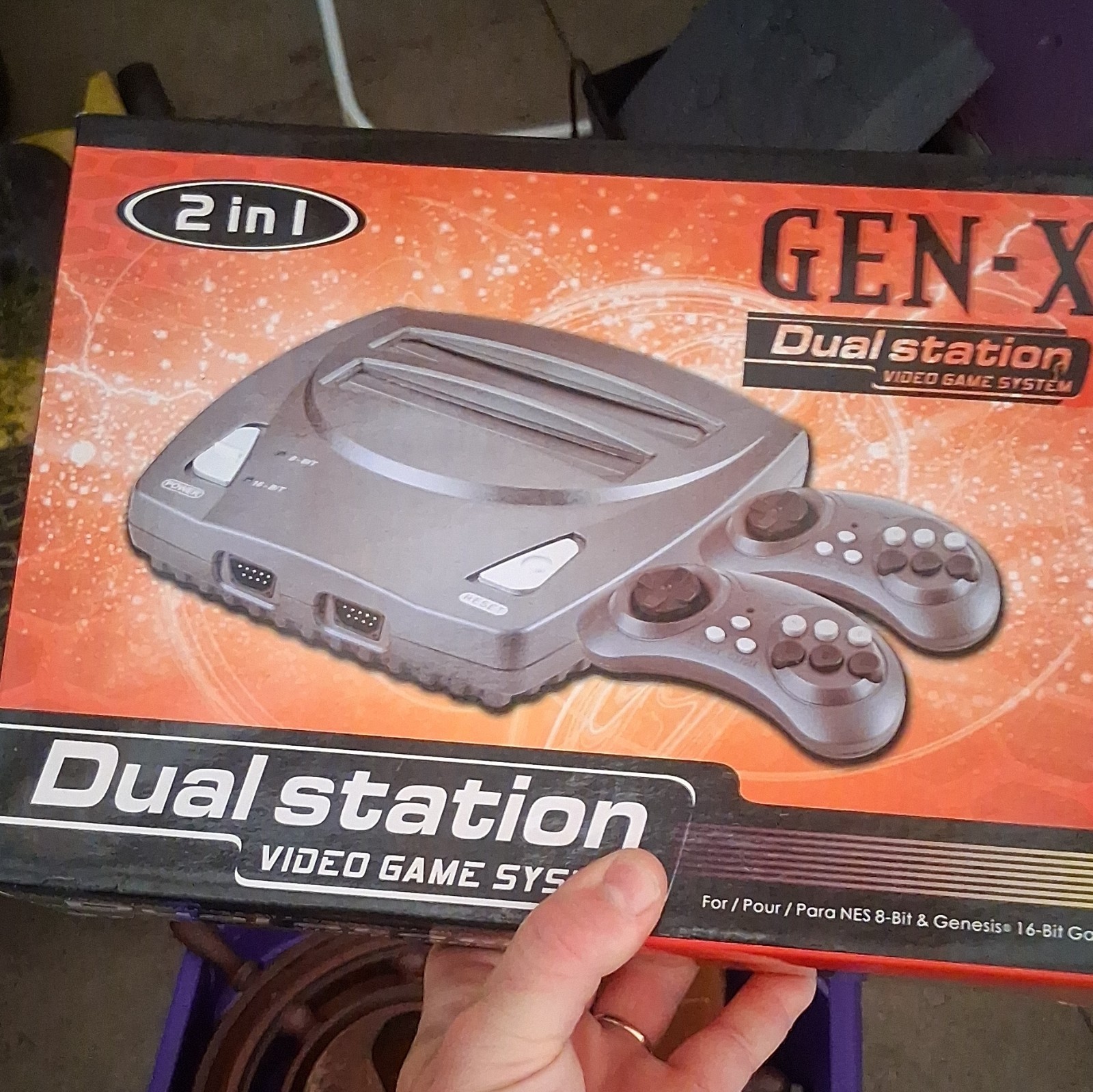 Gen-X Dual Station 2-in-1 Home Console NES/Genesis Gray 480p NTSC RCA