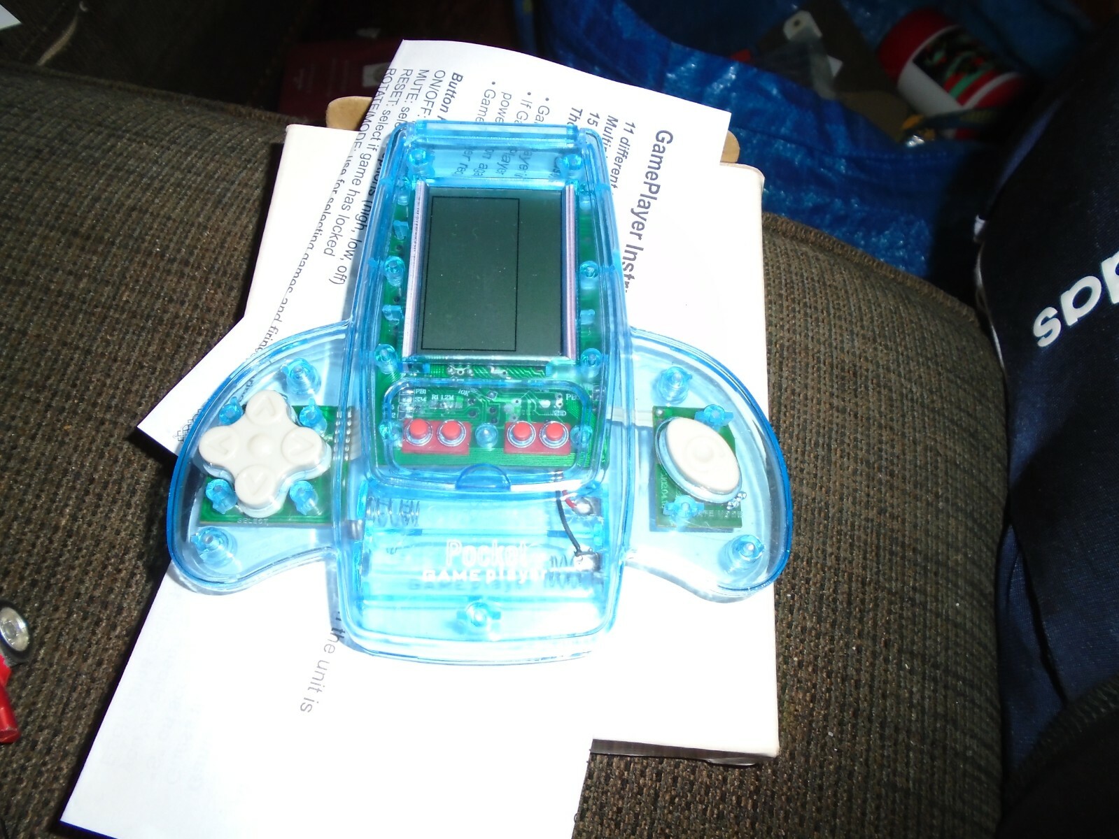 Pocket Game Player w/ Clear Blue Case New