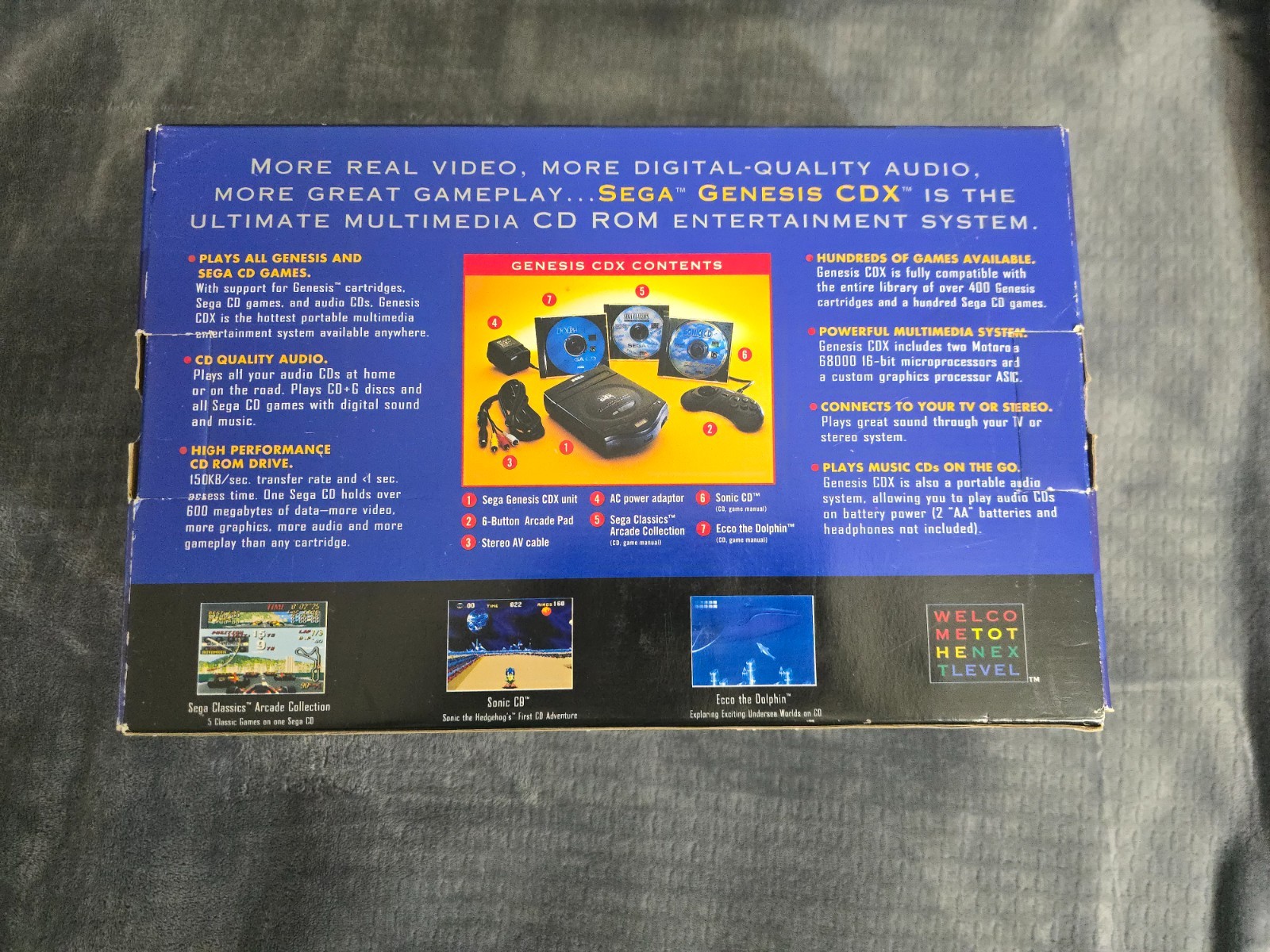 Sega Genesis CDX Console Complete in Box CIB NTSC/U Sega CD **RARE** EXC++