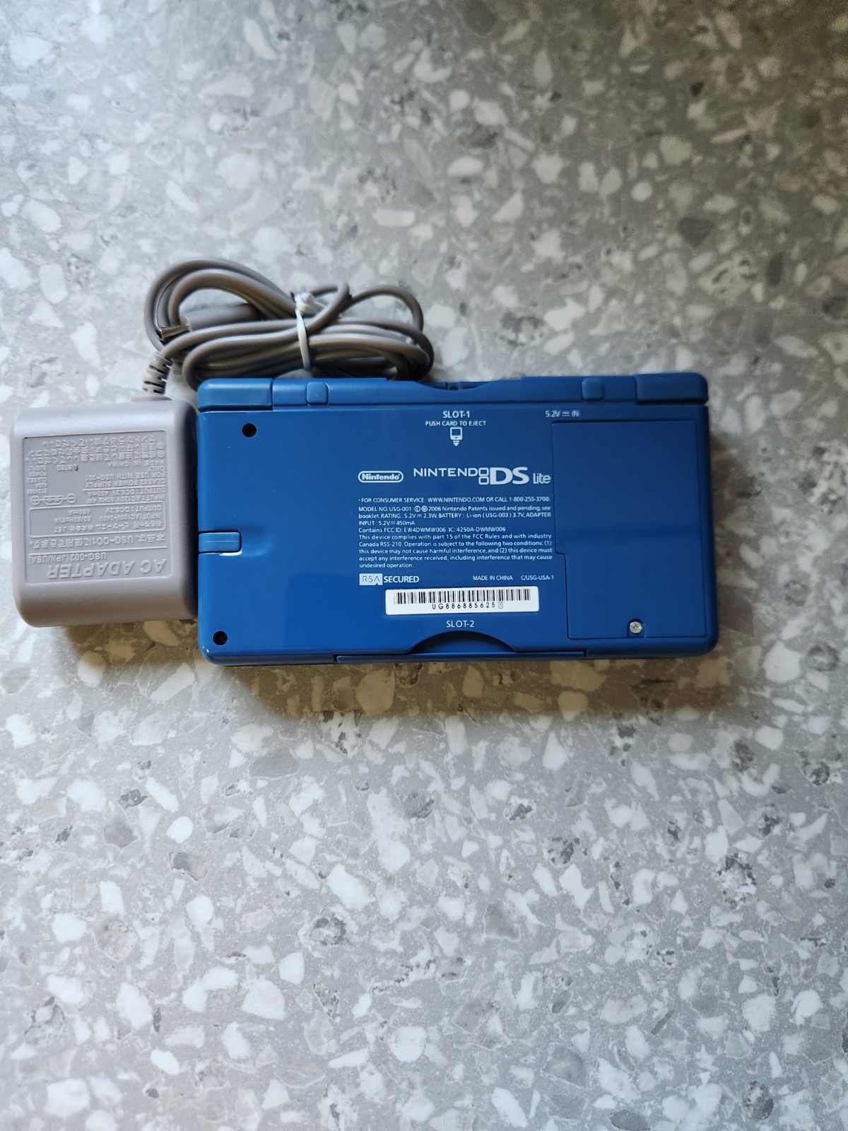 Nintendo DS Lite Blue Handheld System with Charger