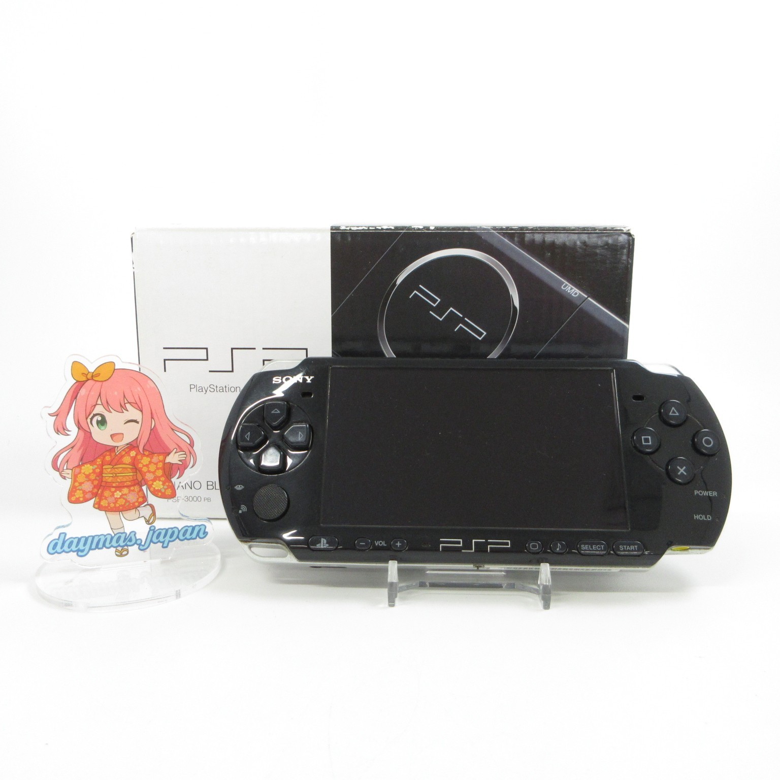 【Good】Sony PSP-3000 Piano Black Console No Battery Japan Ver. #RET08/0602/05