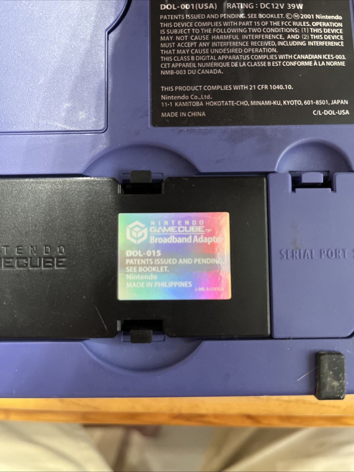 Nintendo GameCube – Indigo DOL-001(USA) with Nintendo Broadband Adapter