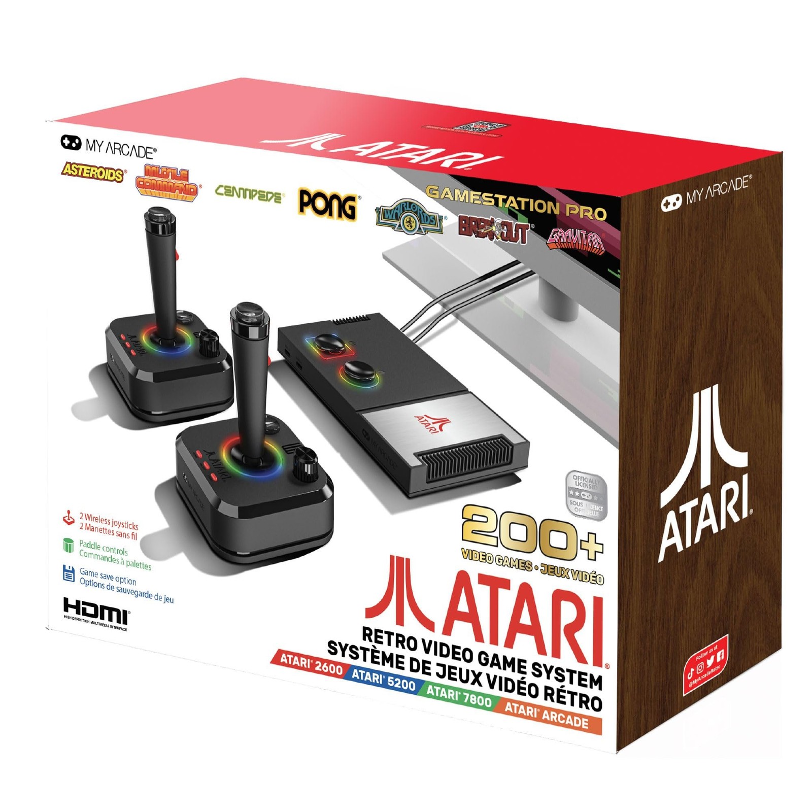 My Arcade Atari Game Station Pro: Retro Video Game Console with 200+ Games,…