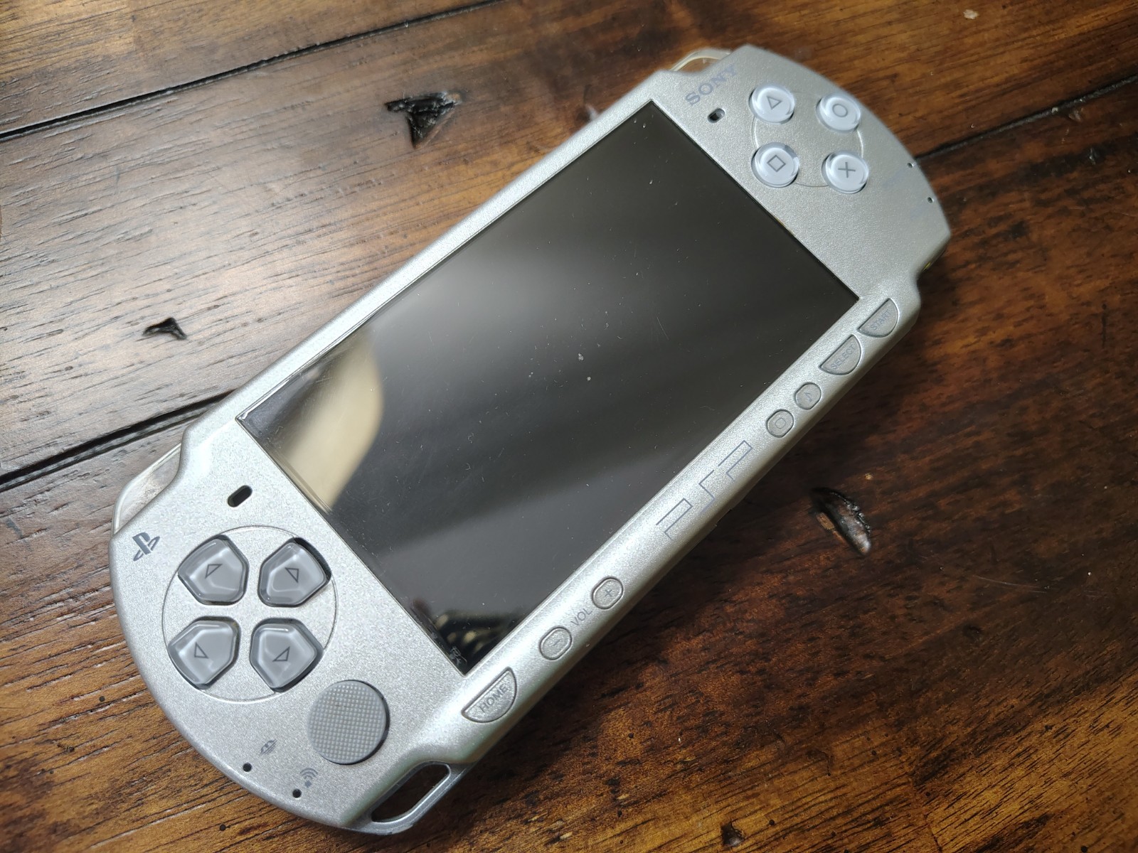 Sony PSP-3000 Portable Mystic Silver Handheld System With Game And SD Card