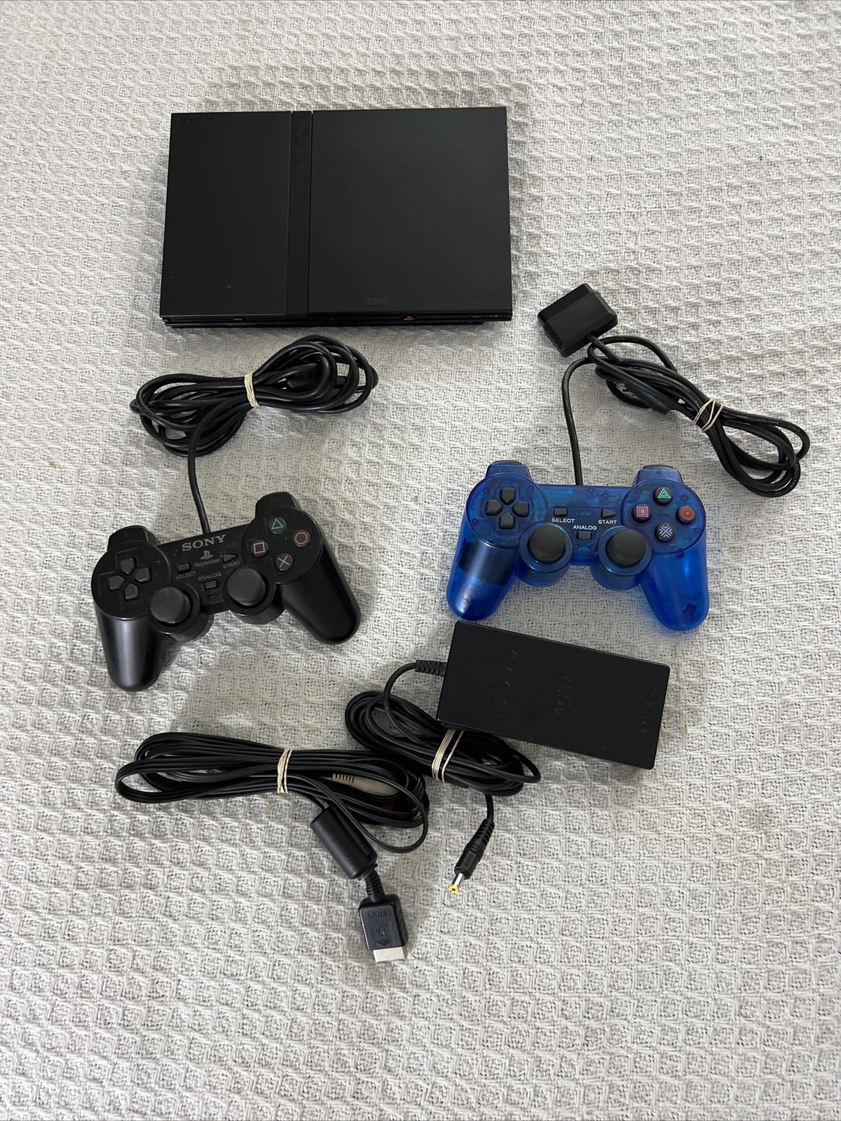 Playstation 2 Slim (PS2) Console – Black – Sony – Bundle – Accessories Included