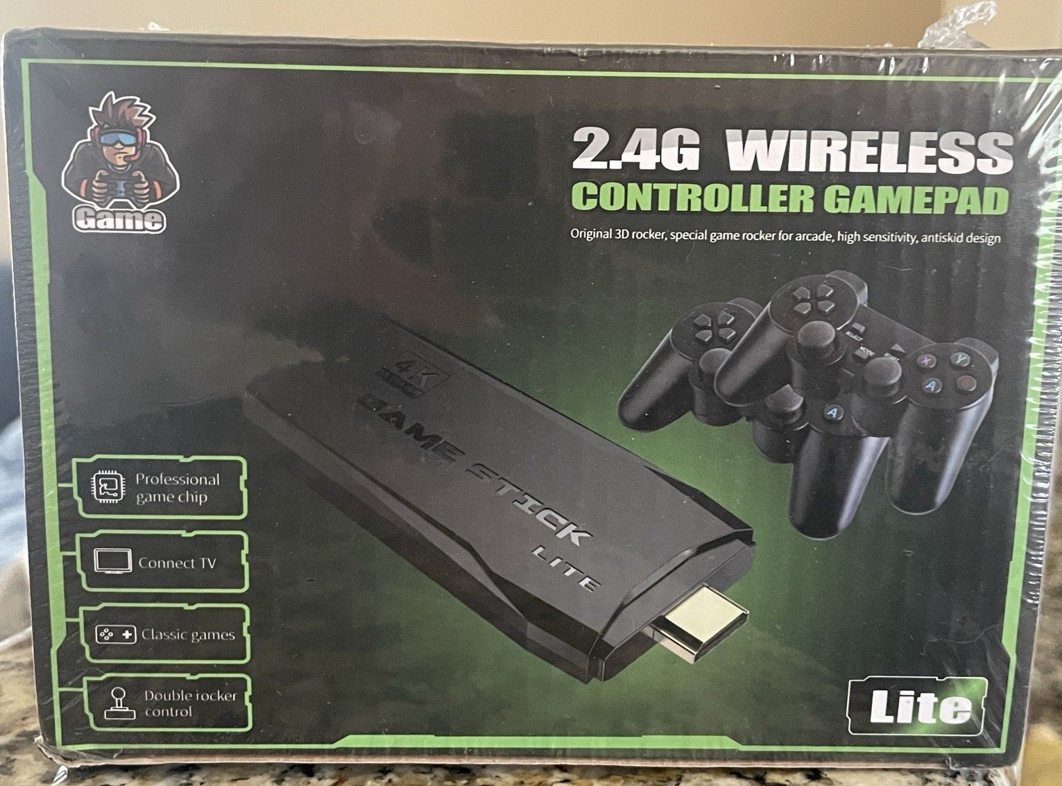 GameStick Lite 2.4G Wireless Microconsole HDMI Black 4K 128MB 256MB