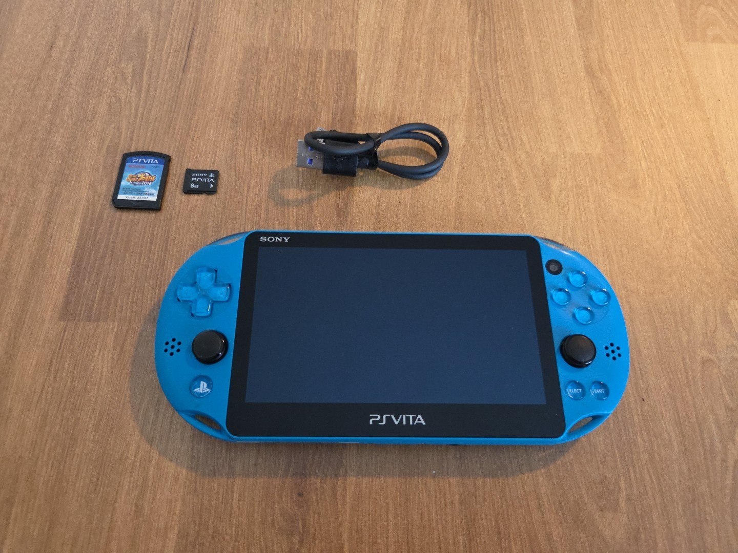 Sony PS Vita 2000 Slim PCH-2000 – Aqua Blue *GREAT* + Charger