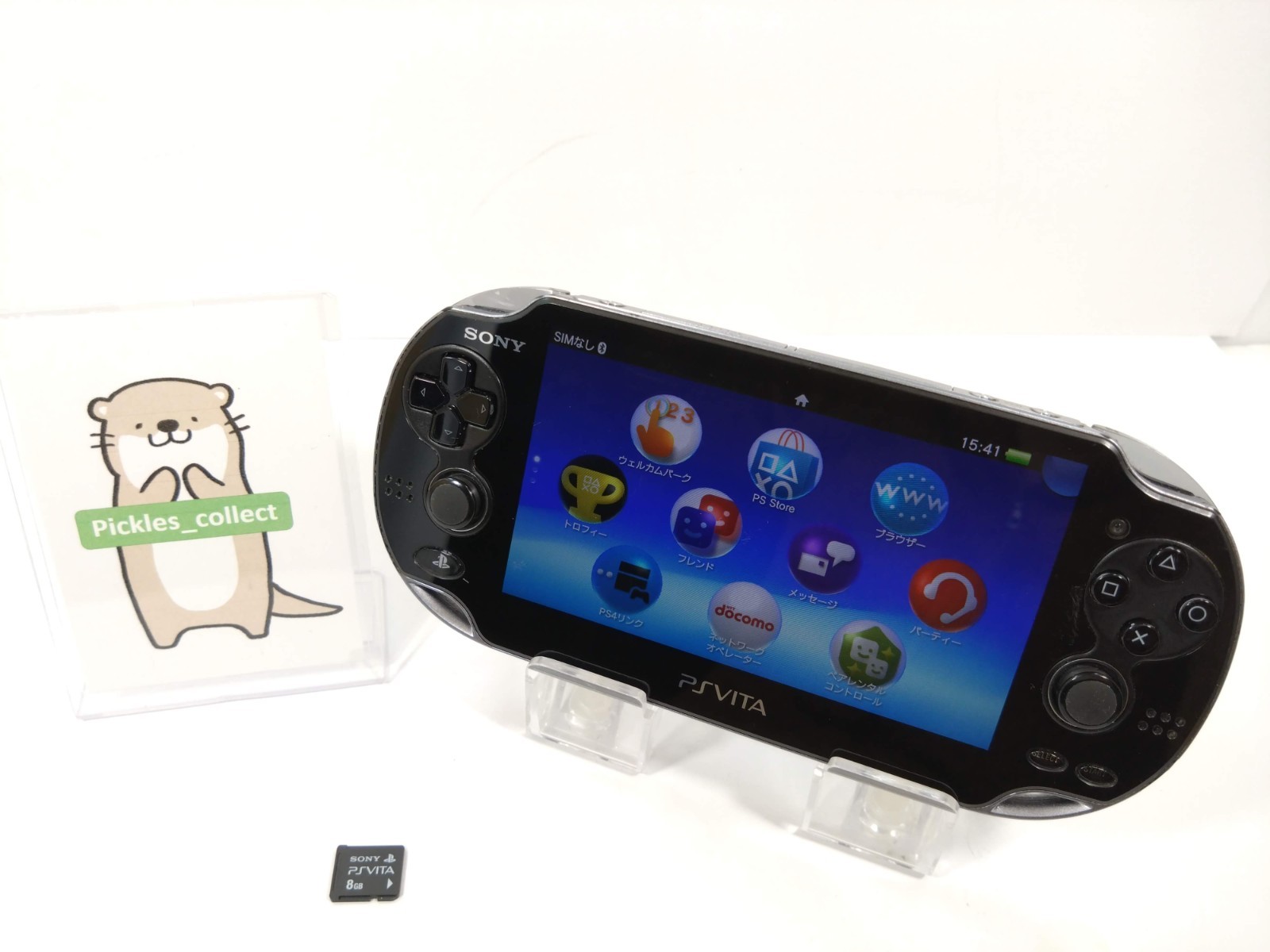 PS Vita Crystal Black PCH 1100 Console w/8GB Wi-Fi PSV Tested Sony 0316E