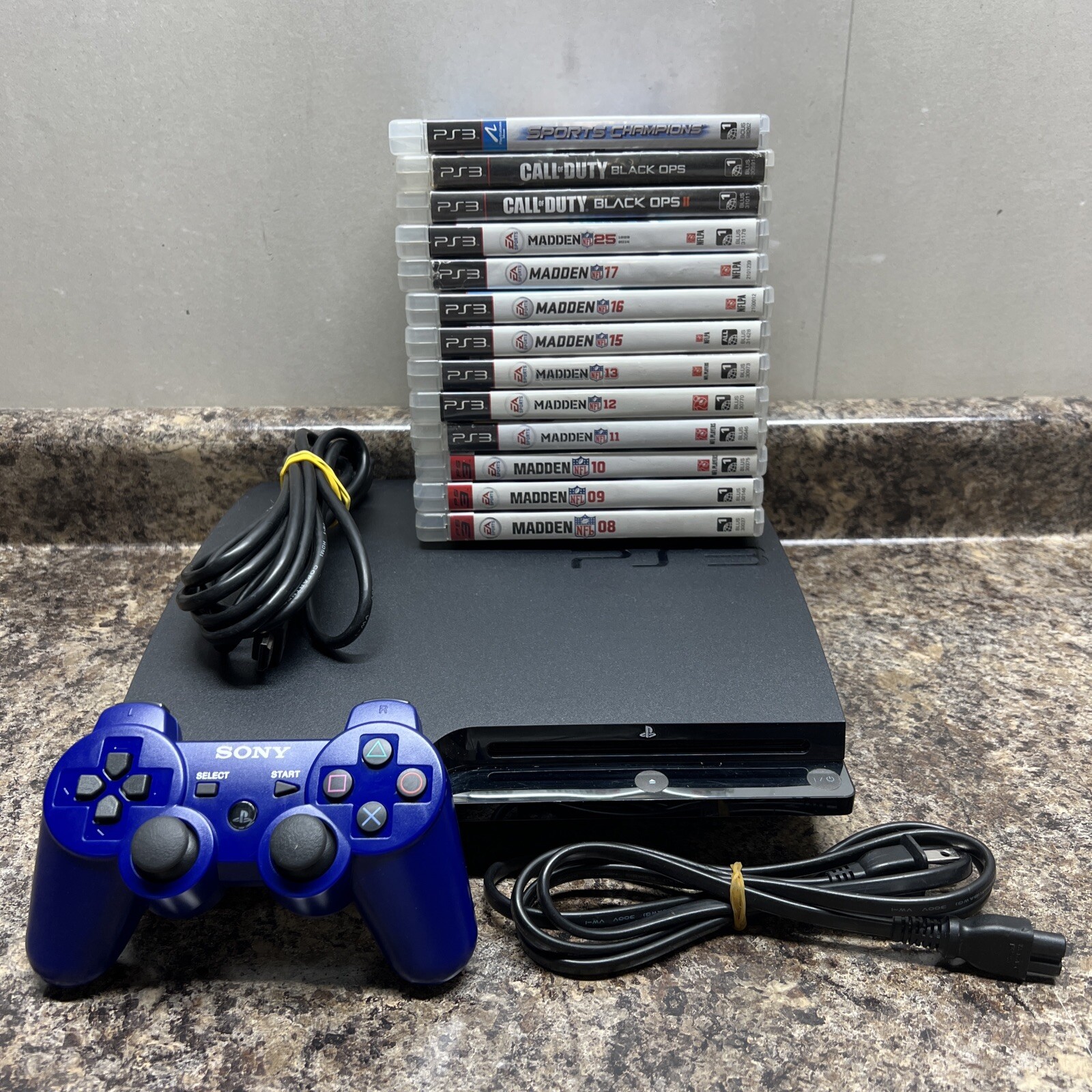 Sony PlayStation 3 Slim 160GB Lot Of 13 Games #ML