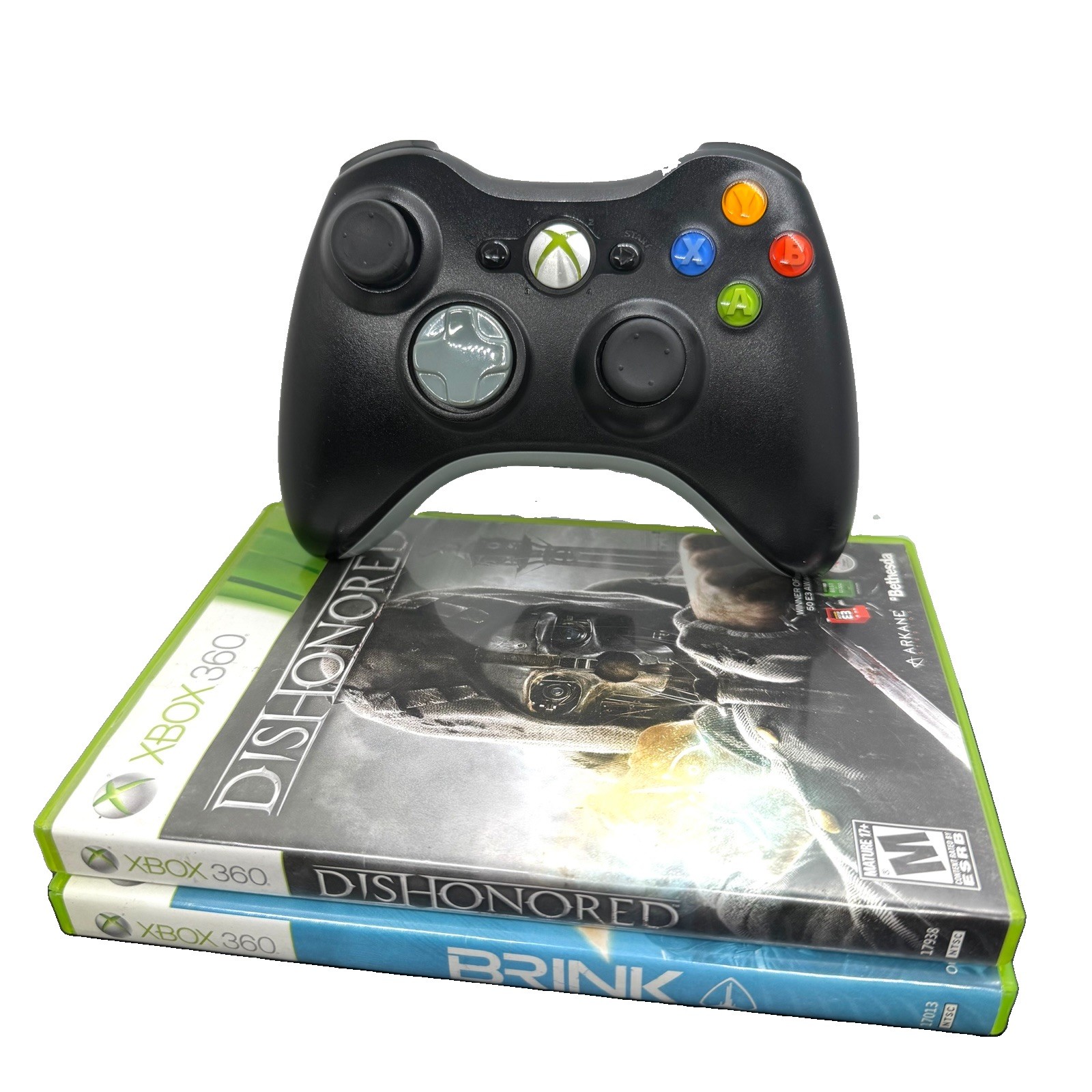 Xbox 360 Slim 320GB Console Bundle – Controller, Games, & Accessories 1439
