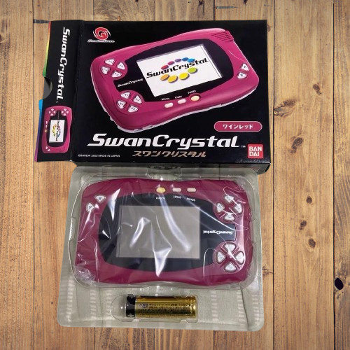 Bandai WonderSwan SwanCrystal WS SCT-001 Wine Red Console Open Box Unused Japan