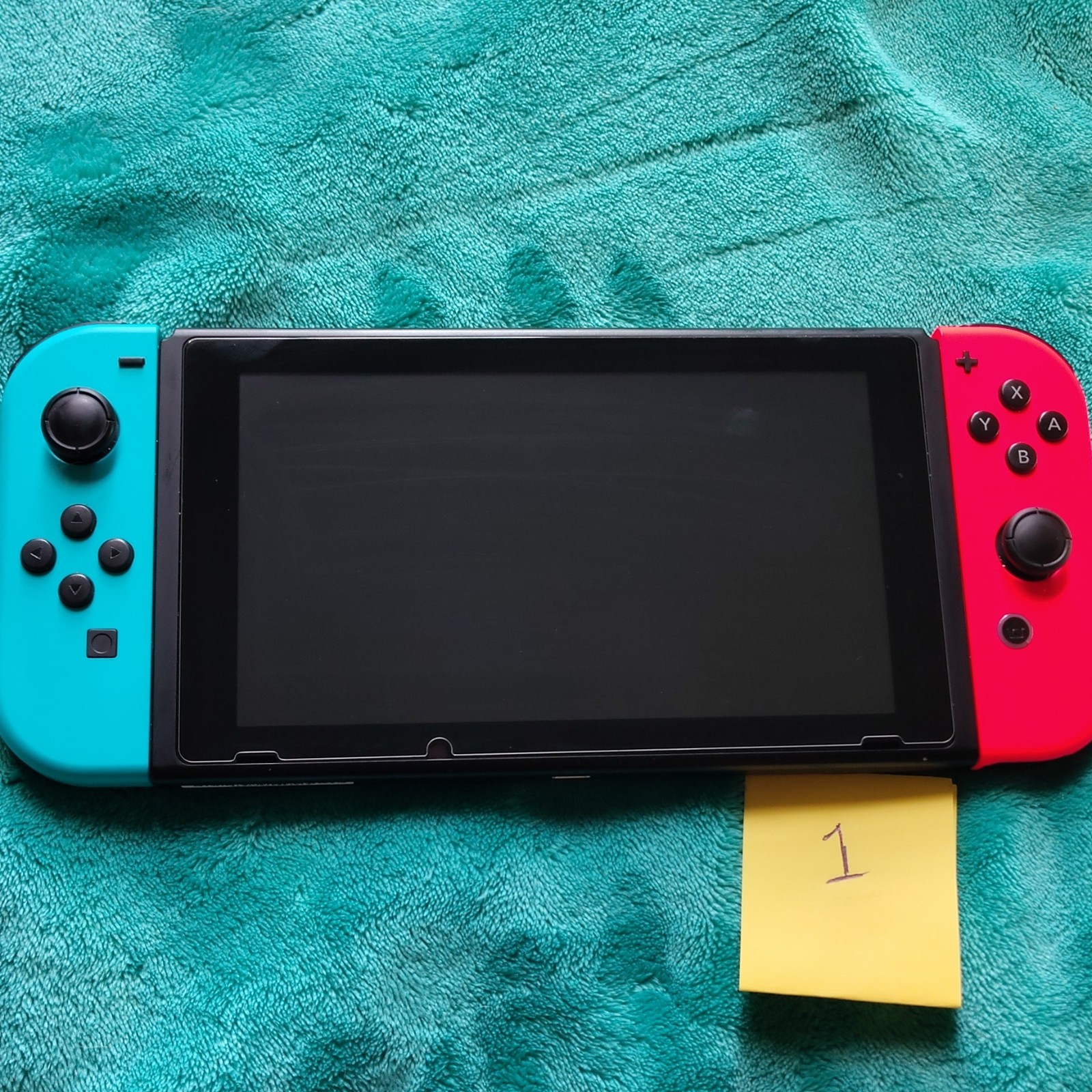 USED Nintendo Switch HAC-007 Console Black Red/Blue Joy-Con Dock Grip Wi-Fi HDMI