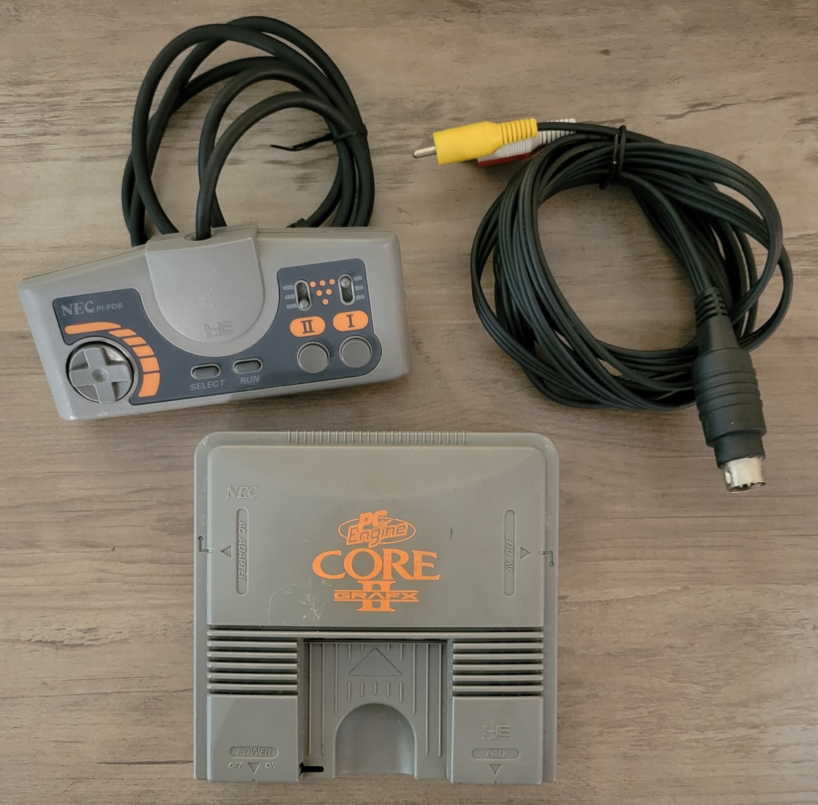NEC PC Engine Core Grafx II PI-TG7 (Japan Import)W/Gamepad & AV Cables *WORKING*