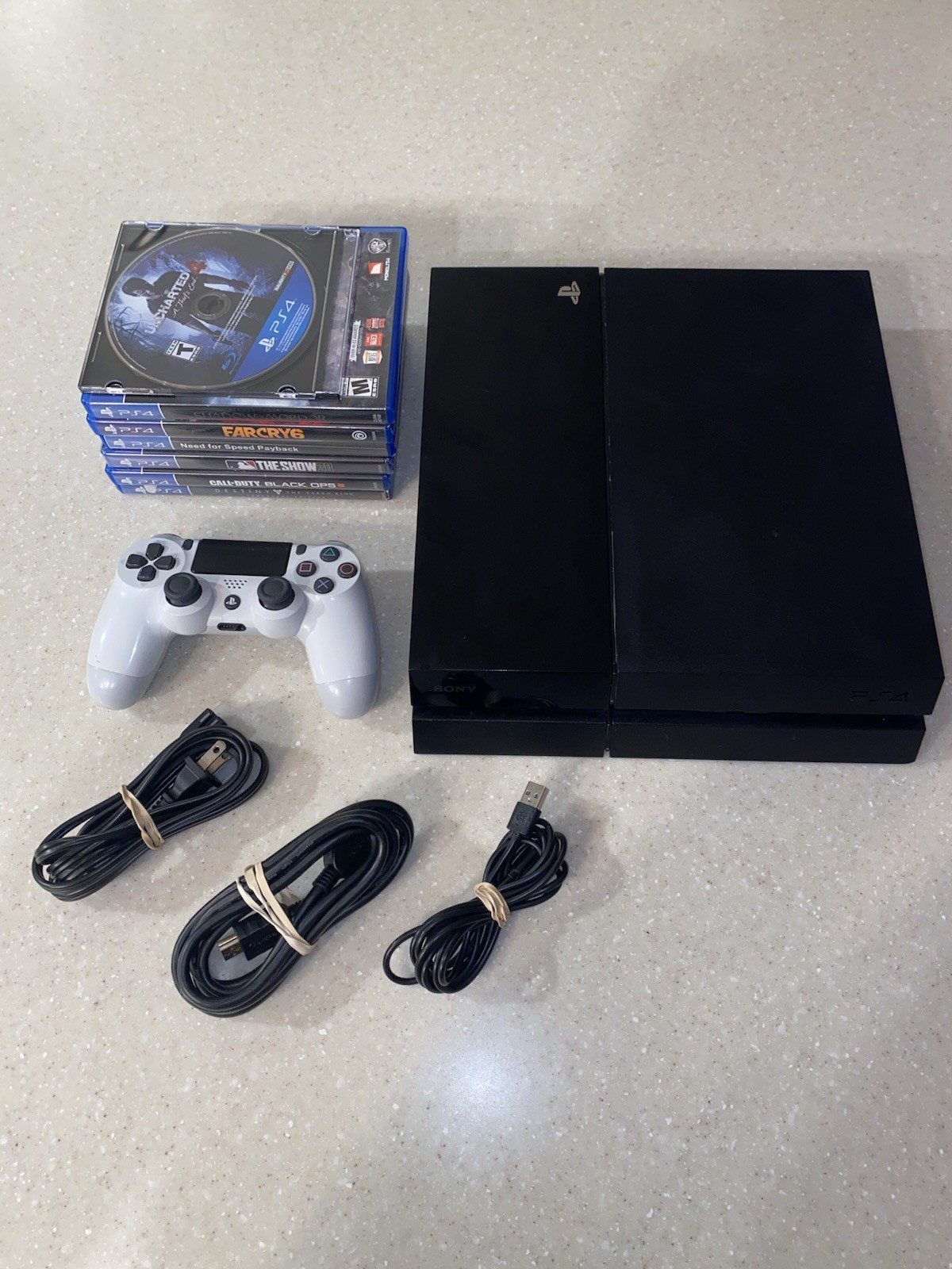 Sony PlayStation 4 500GB Bundle with 1x Controller, 7x Games – Low Firmware