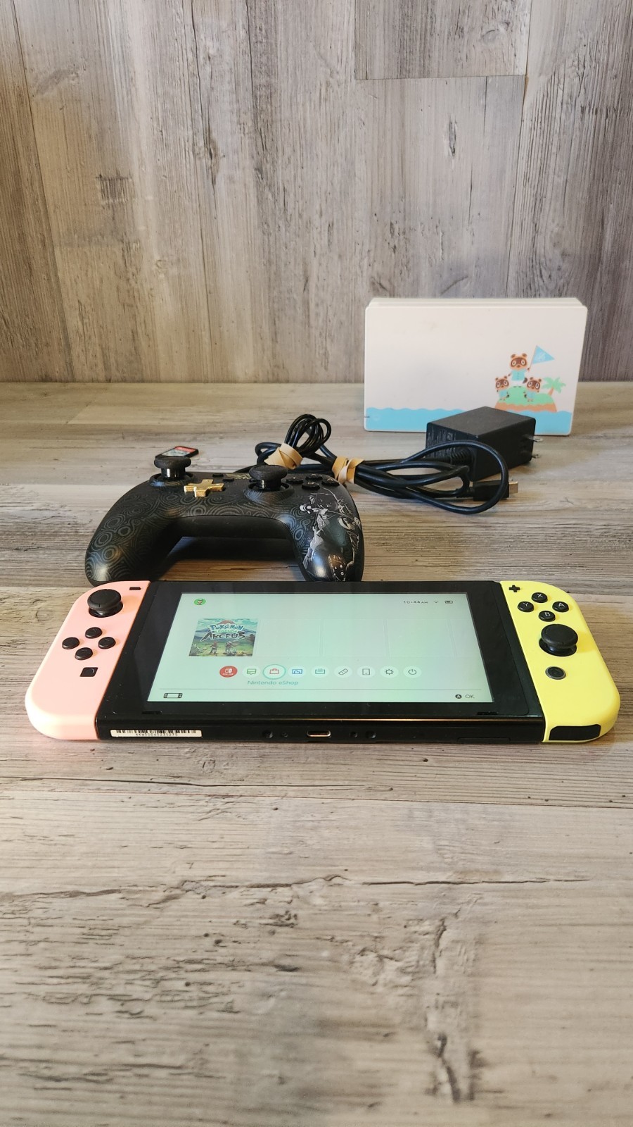 Nintendo Switch Animal Crossing With Wired Controller And Pokemon Arceus Bundle