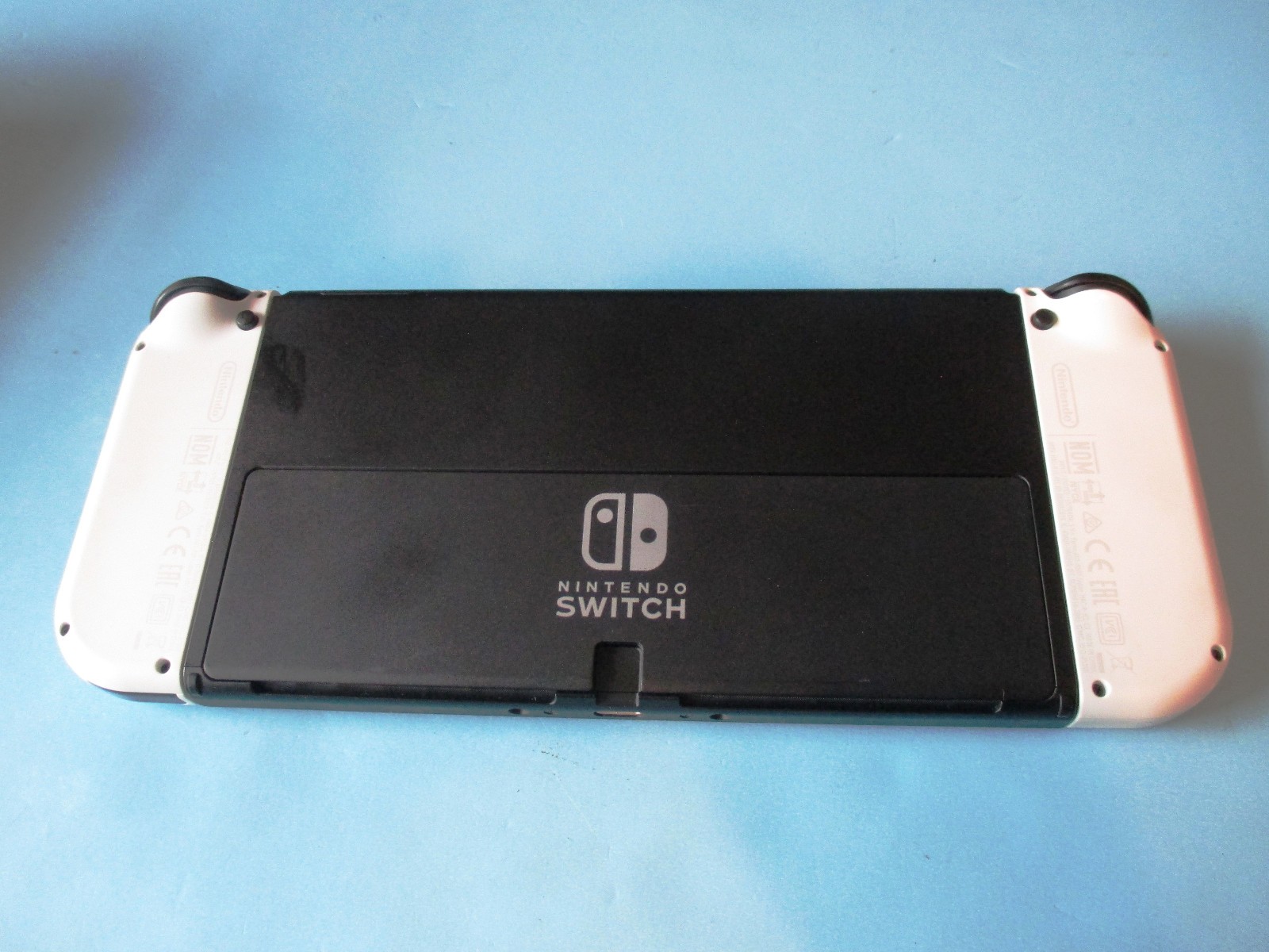 Nintendo Switch OLED System Black Console in Box w/White Joy-Cons + Dock +