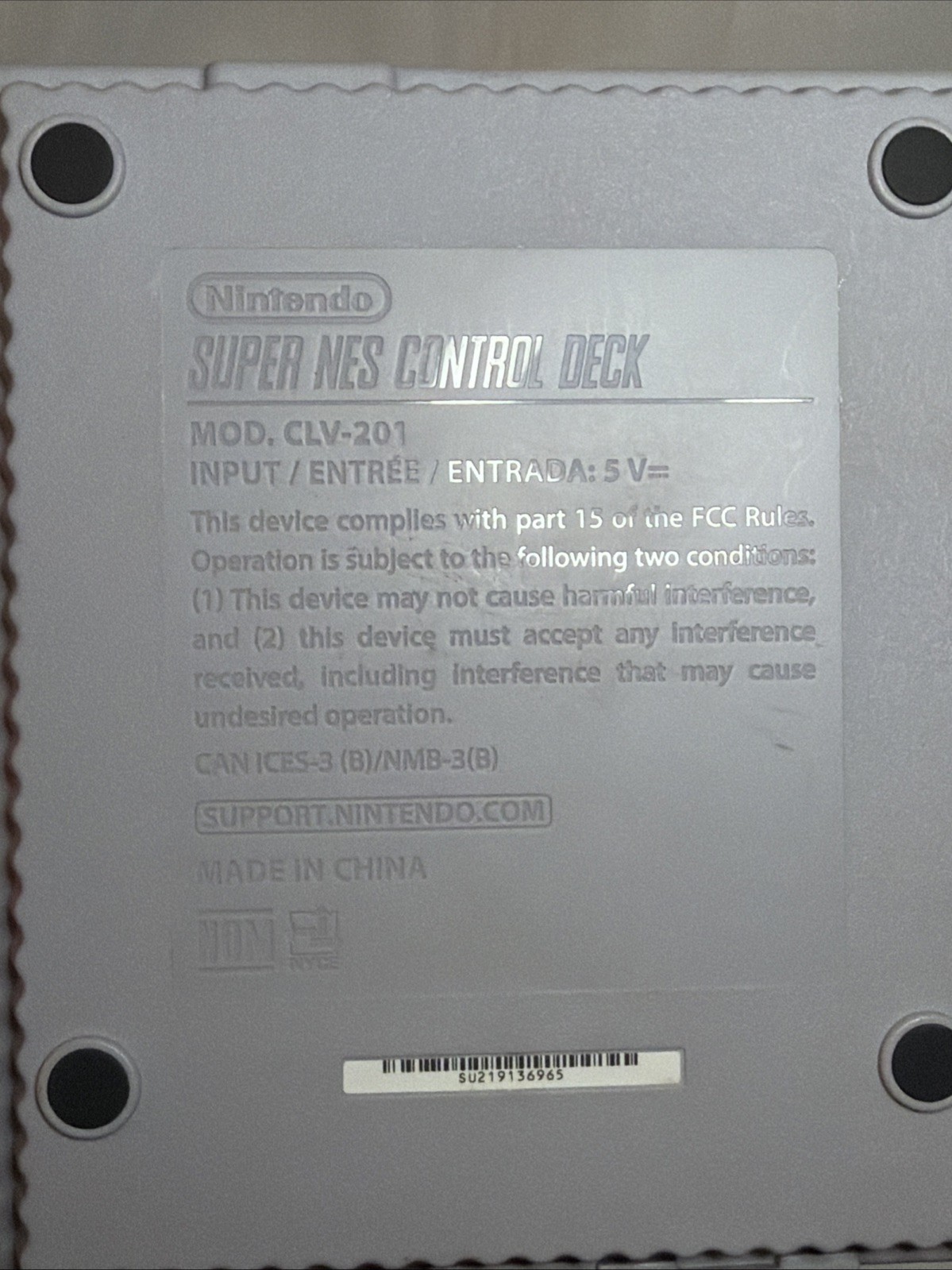 Super Nintendo SNES Mini Classic Edition Console CLV-201 Console ONLY