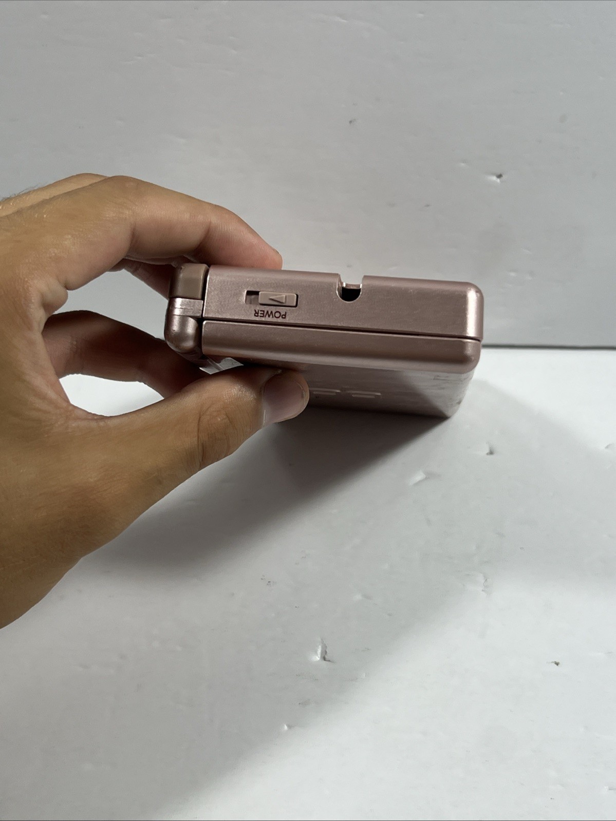 Nintendo DS Lite Handheld Console Rose Gold W Charger Tested Working