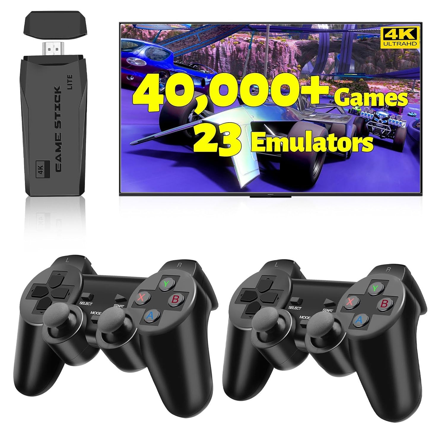 2026 Retro Gaming Console Pro 4K HDMI with 40,000+ Built-In Classic Video Games