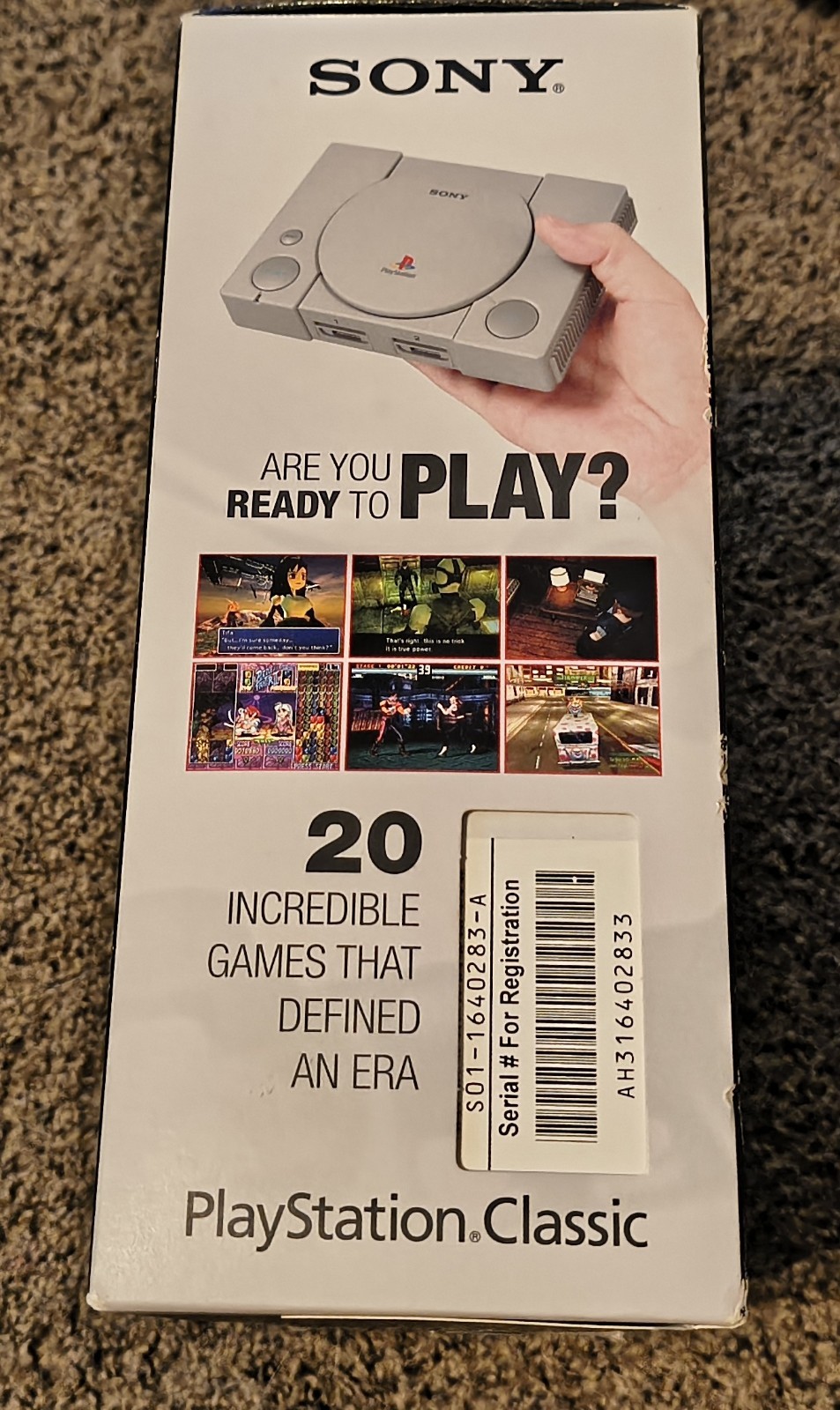 SONY PLAYSTATION CLASSIC SEALED 2018 Mini Video Game Console 20 Games