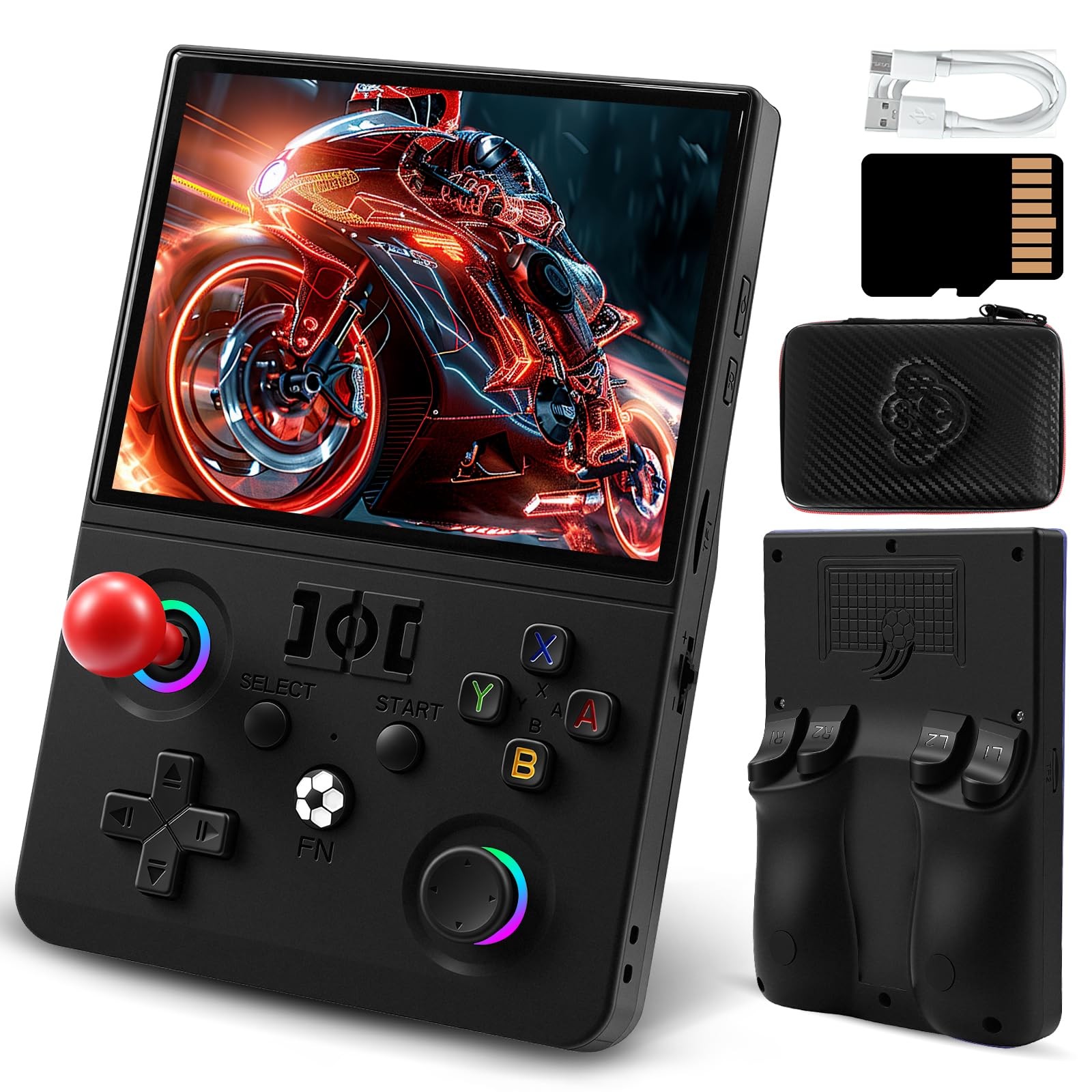 EraVortx R36MAX2 Retro Gaming Console, 4.5 Inch 4K HD IPS Screen Retro Video …