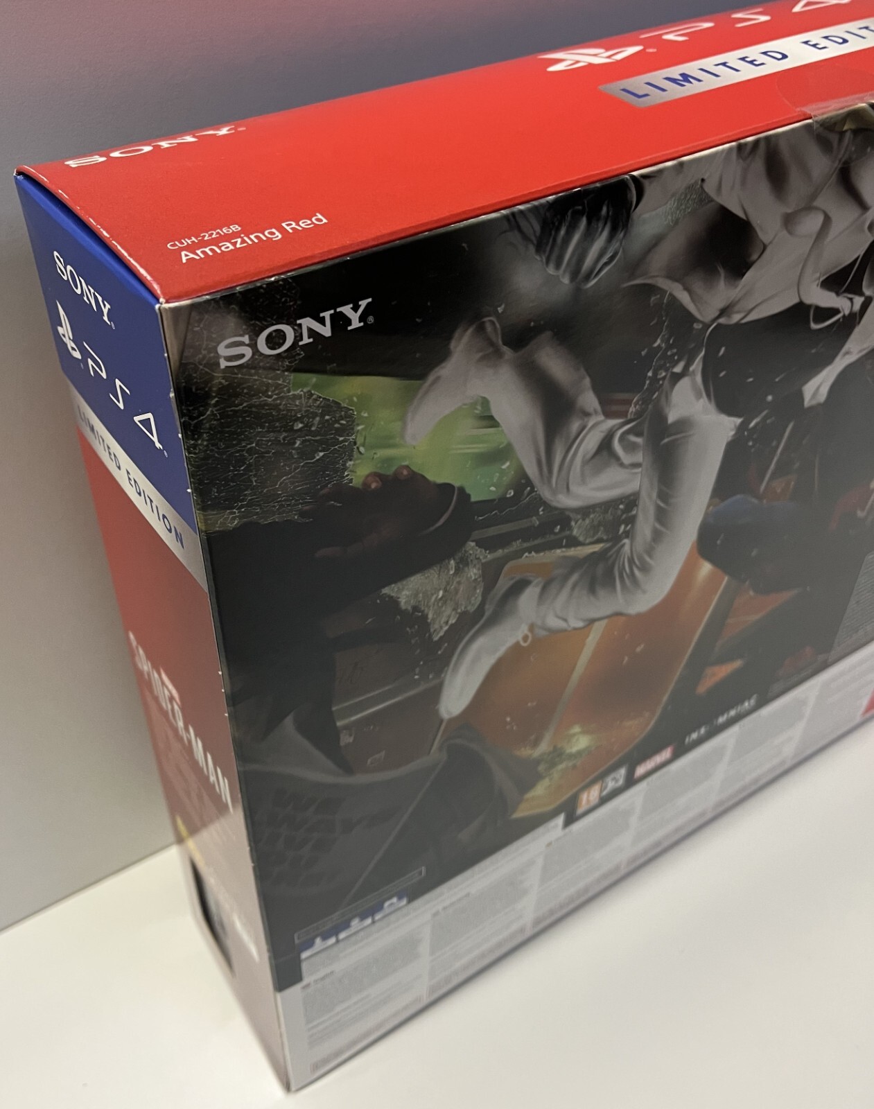 PS4 CONSOLE 1TB LIMITED EDITION AMAZING RED MARVEL SPIDER-MAN NEW FACTORY SEALED