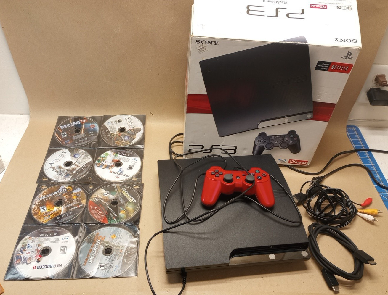 Sony PlayStation 3 – Slim 120GB Black Console with Original Box (CECH- 2001A)