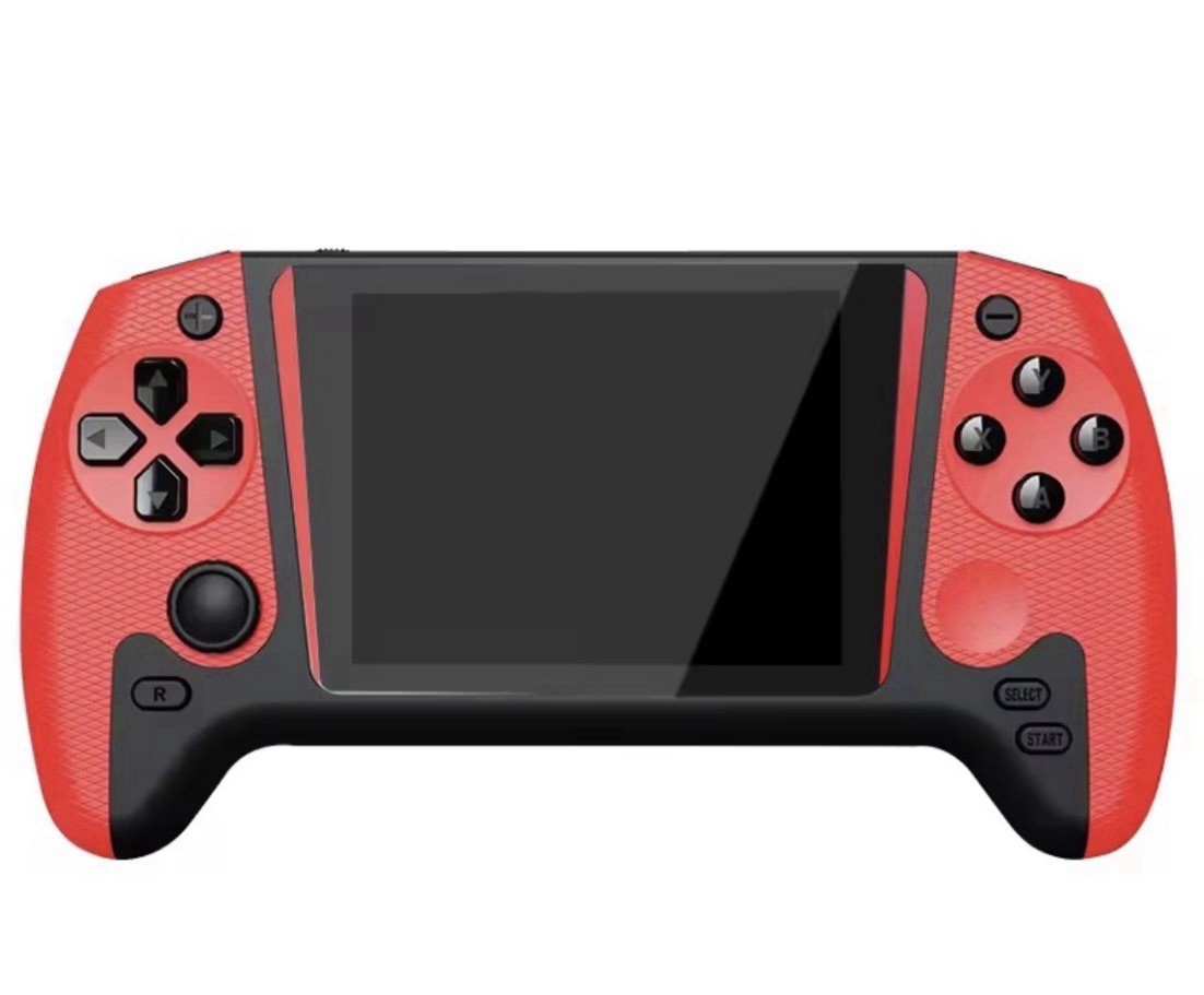 Q21 All Red Handheld Game Console, 500 Retro preloaded games, 3.5″ HD Screen