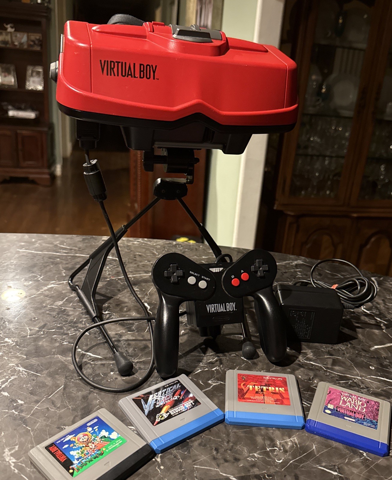 Nintendo Virtual Boy, Eye Patch Ribbon Cable Upgrade + 4 Games