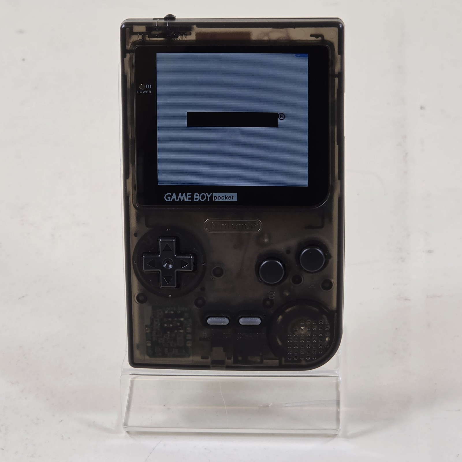 Custom Game Boy Pocket GBP [Clear Black] W/ Laminated IPS Screen & USB-C Battery