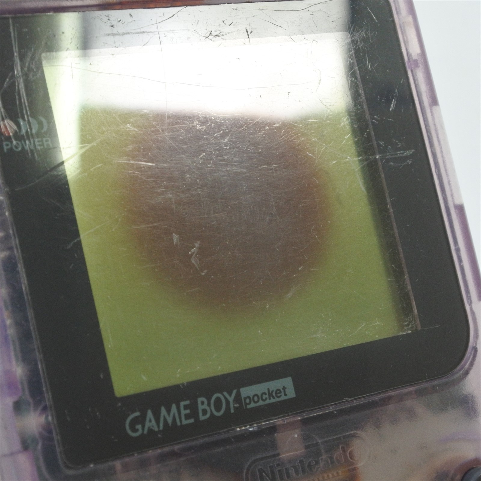JUNK Gameboy Pocket Console MGB-001 Clear Purple NotWorking Nintendo JAPAN 11 gb