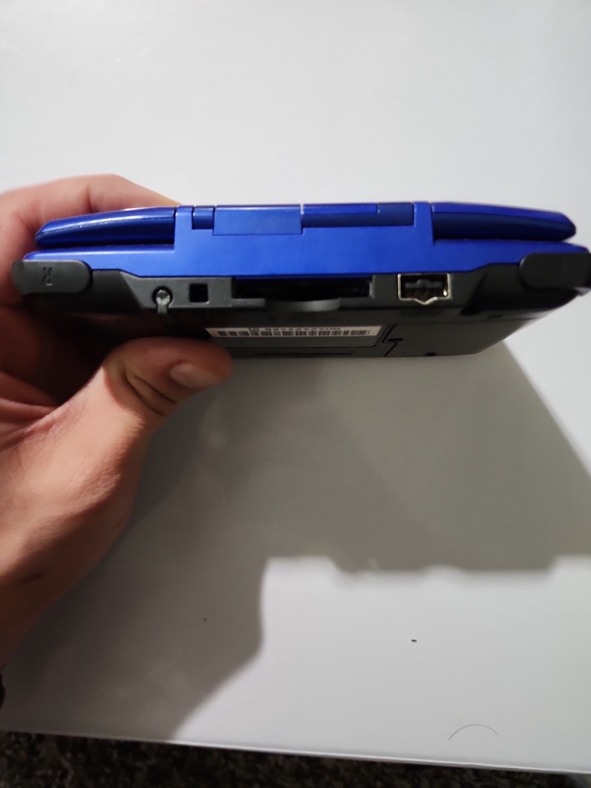Nintendo DS Launch Edition Electric Blue Handheld System + Charger + Stylus